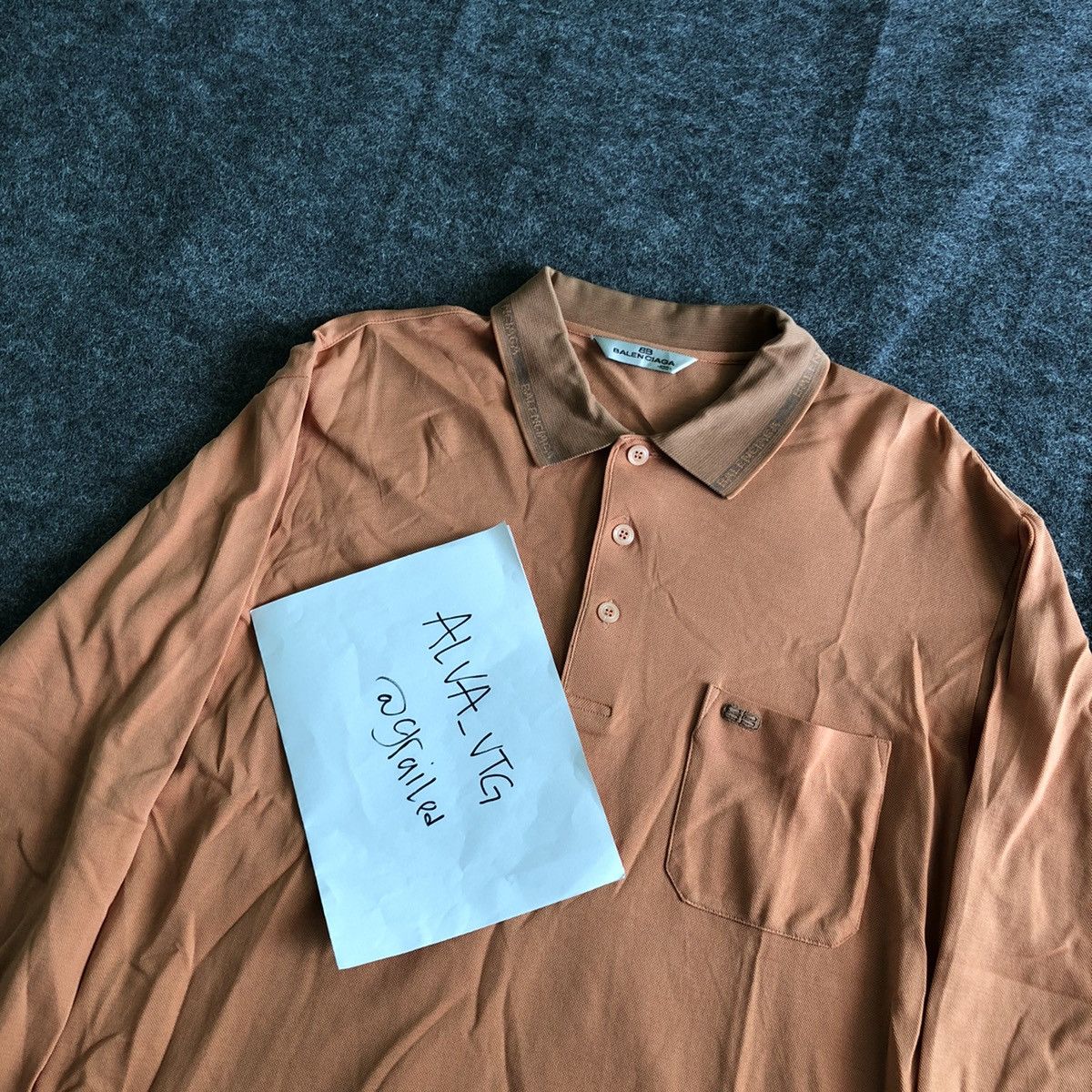Balenciaga Vintage 90s Balenciaga Golf Polo Shirt BB logo Size US L / EU 52-54 / 3 - 2 Thumbnail