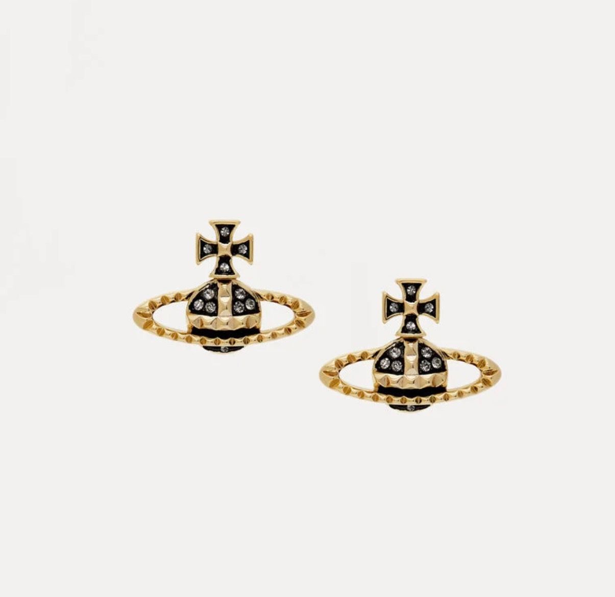 Pre-owned Designer Vivienne Westwood Earrings Very Luxury Brand Limited In Gold