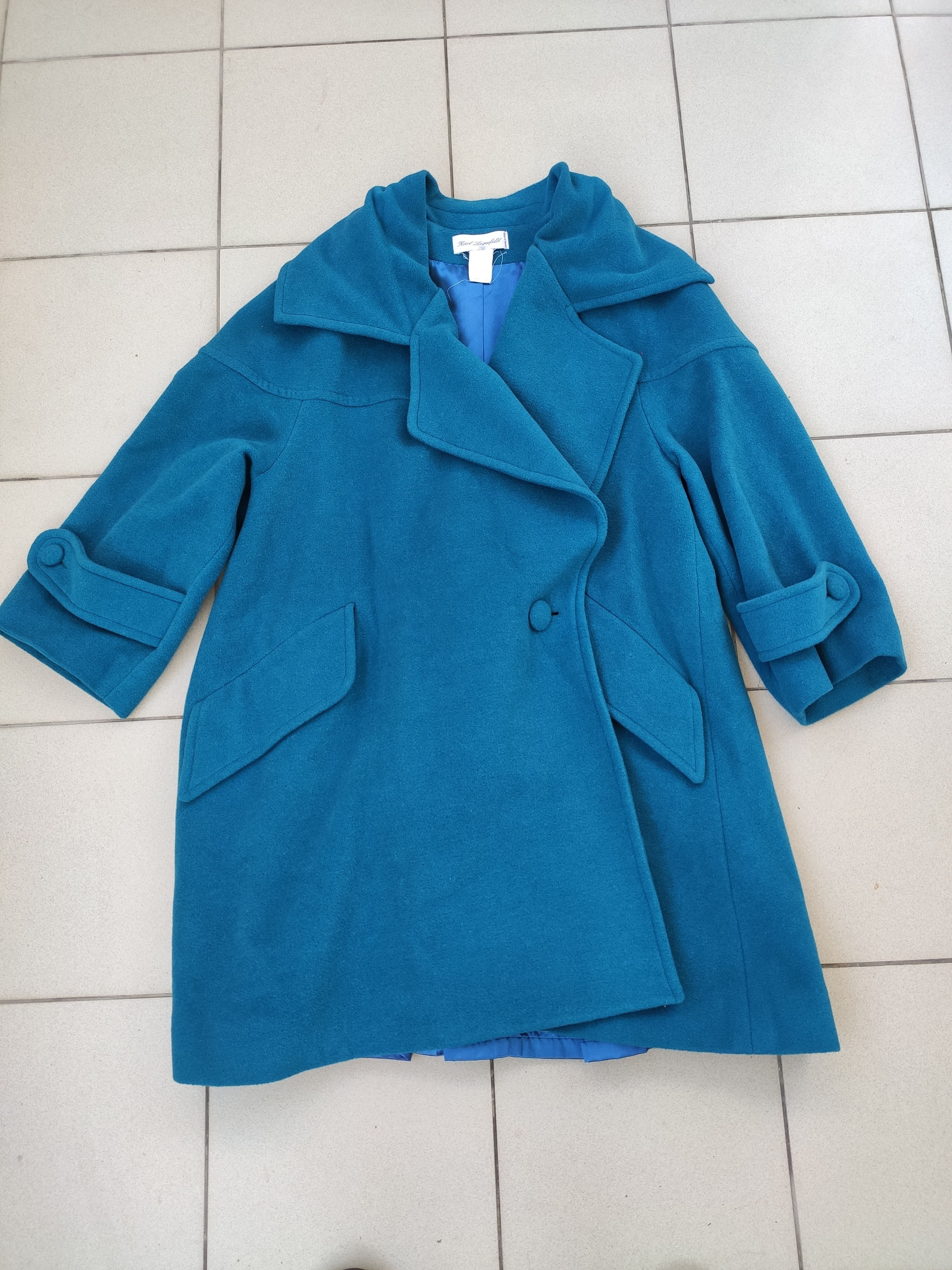 Karl Lagerfeld Vintage Karl Lagerfeld 90s wool oversize coat Size L / US 10 / IT 46 - 18 Thumbnail