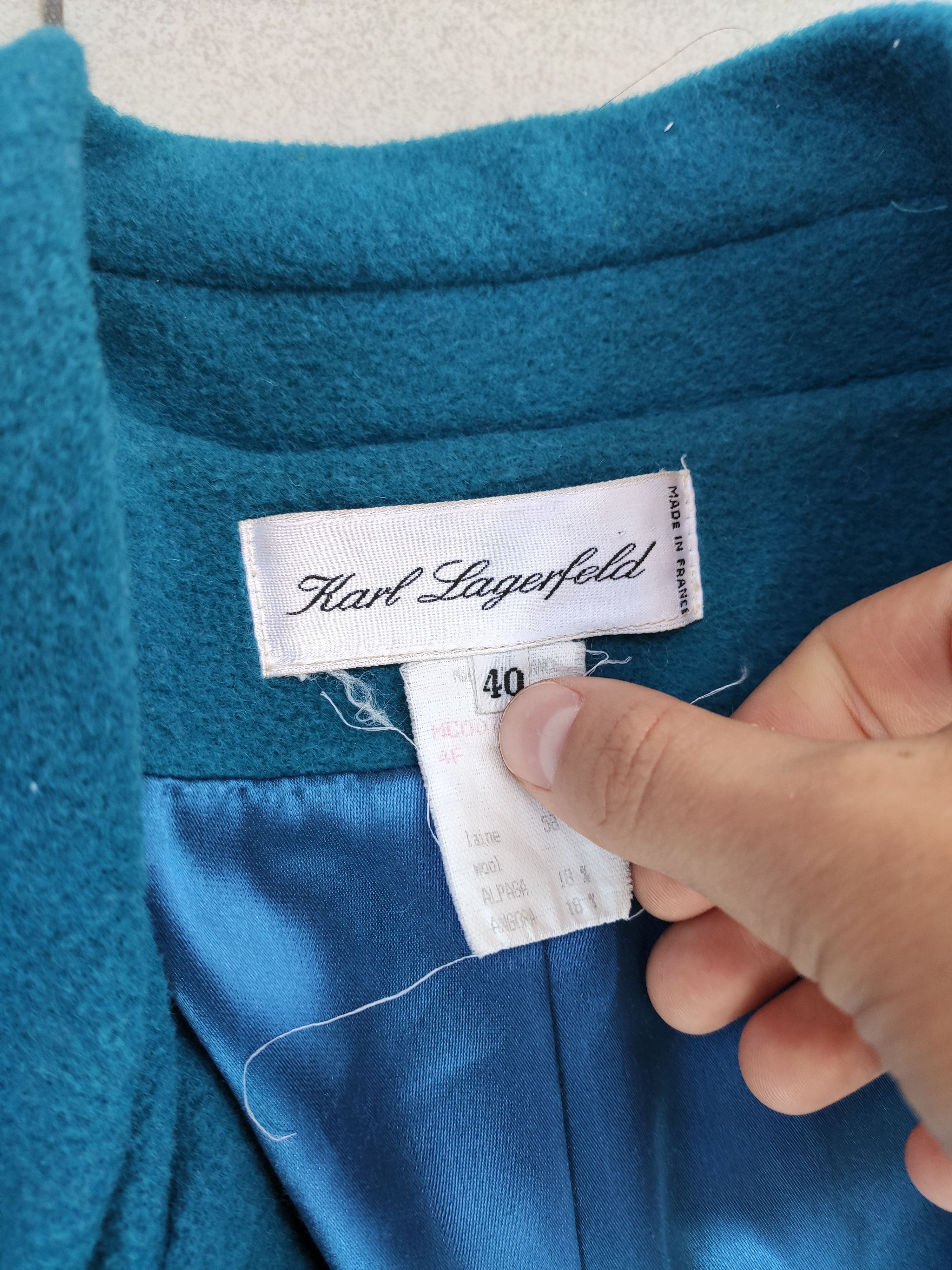 Karl Lagerfeld Vintage Karl Lagerfeld 90s wool oversize coat Size L / US 10 / IT 46 - 11 Thumbnail