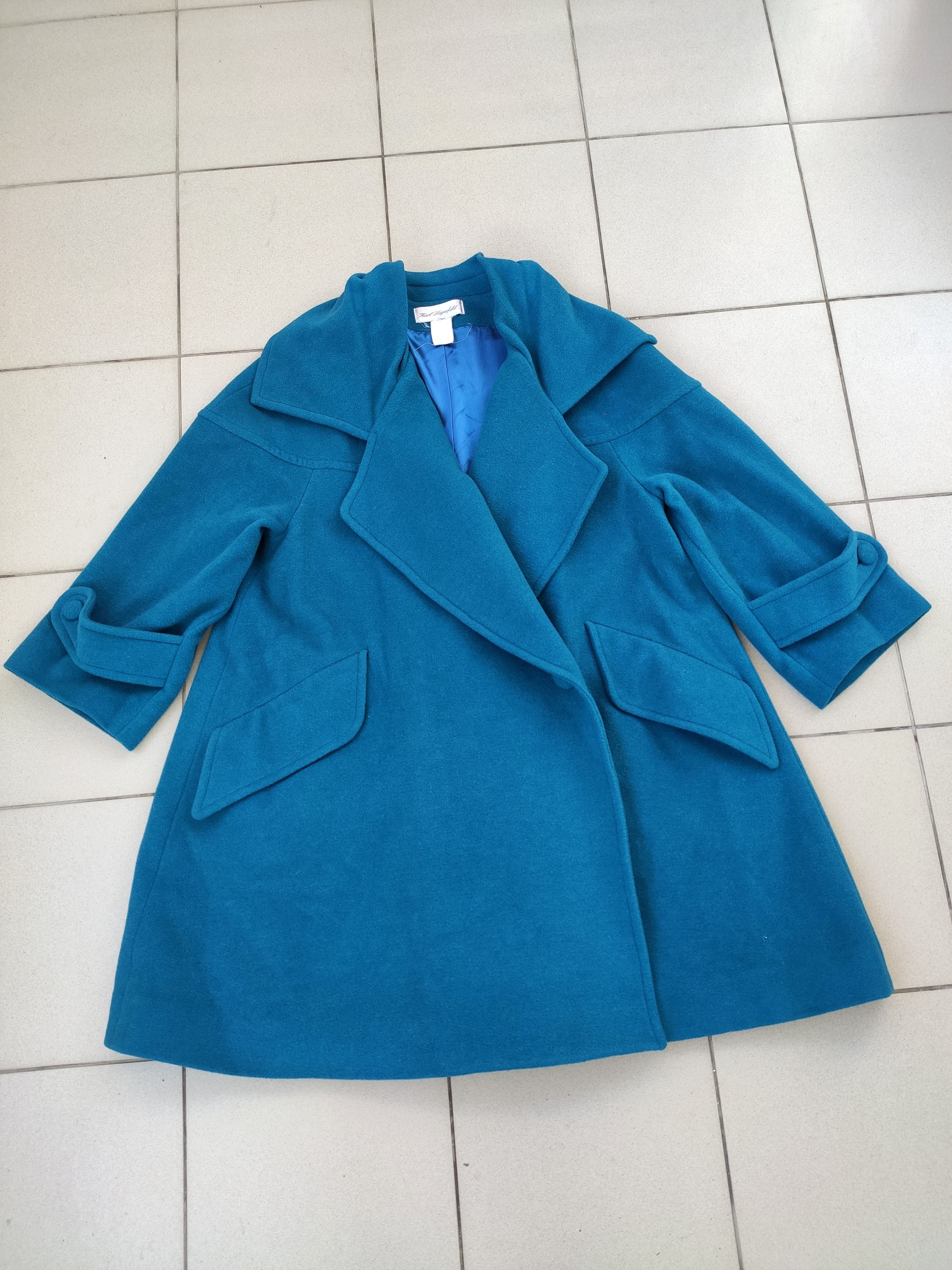 Karl Lagerfeld Vintage Karl Lagerfeld 90s wool oversize coat Size L / US 10 / IT 46 - 1 Thumbnail