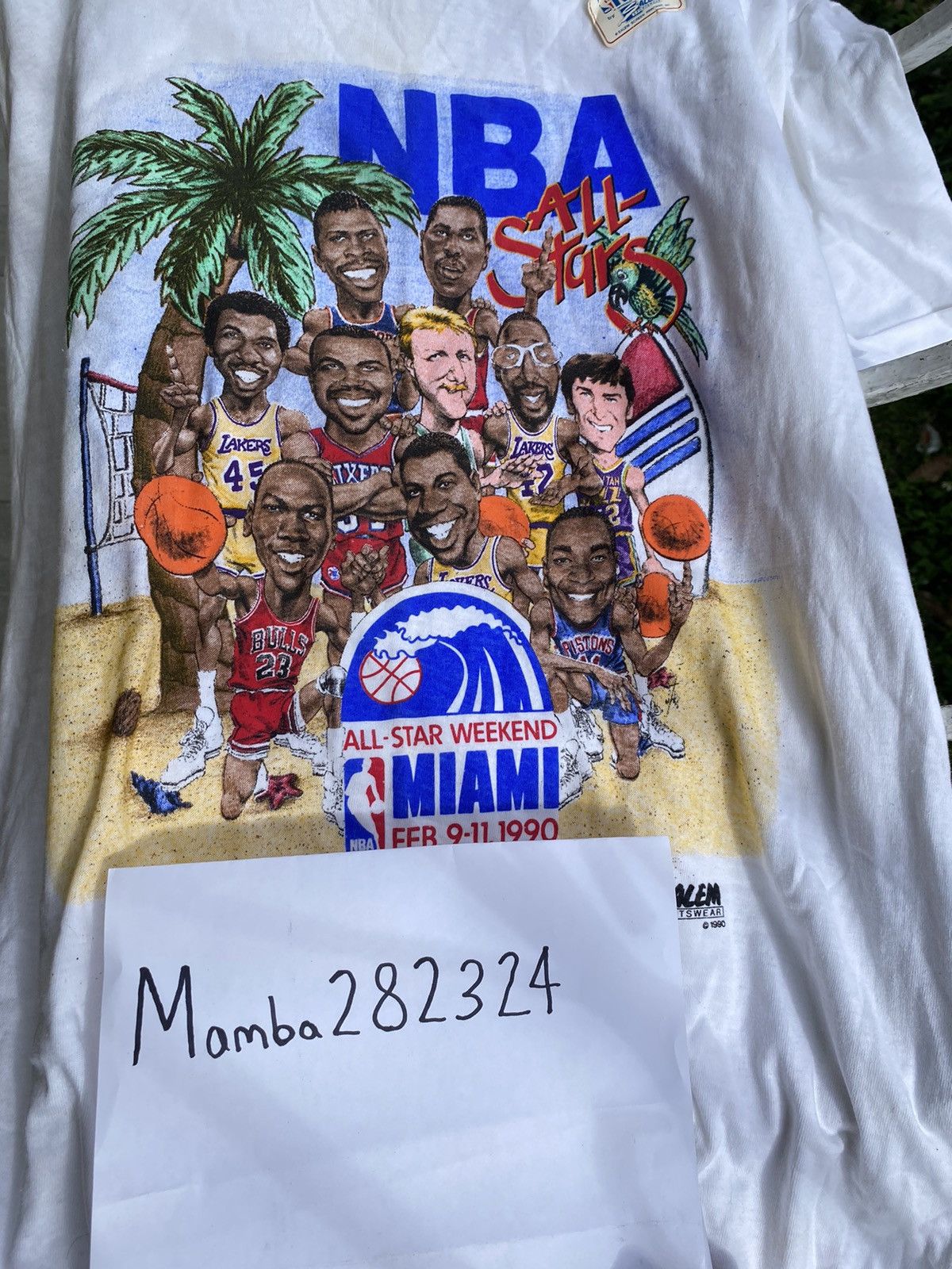 Image of 1990 Nba Allstar Weekend Miami X Salem Sportswear in White, Men's (Size XL)