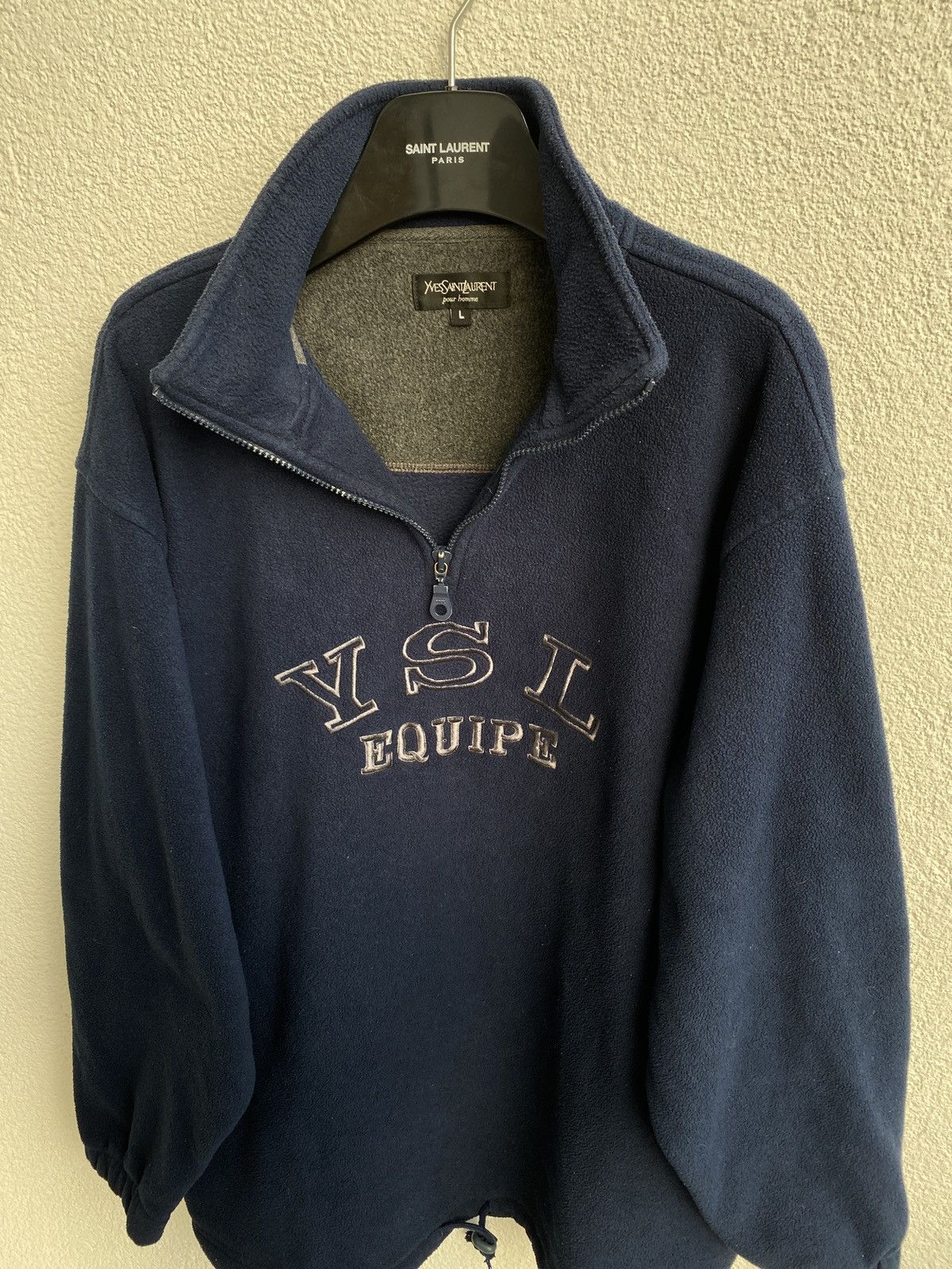 Yves Saint Laurent 90’s Fleece YSL Sweatshirt Zip Size US XL / EU 56 / 4 - 8 Thumbnail