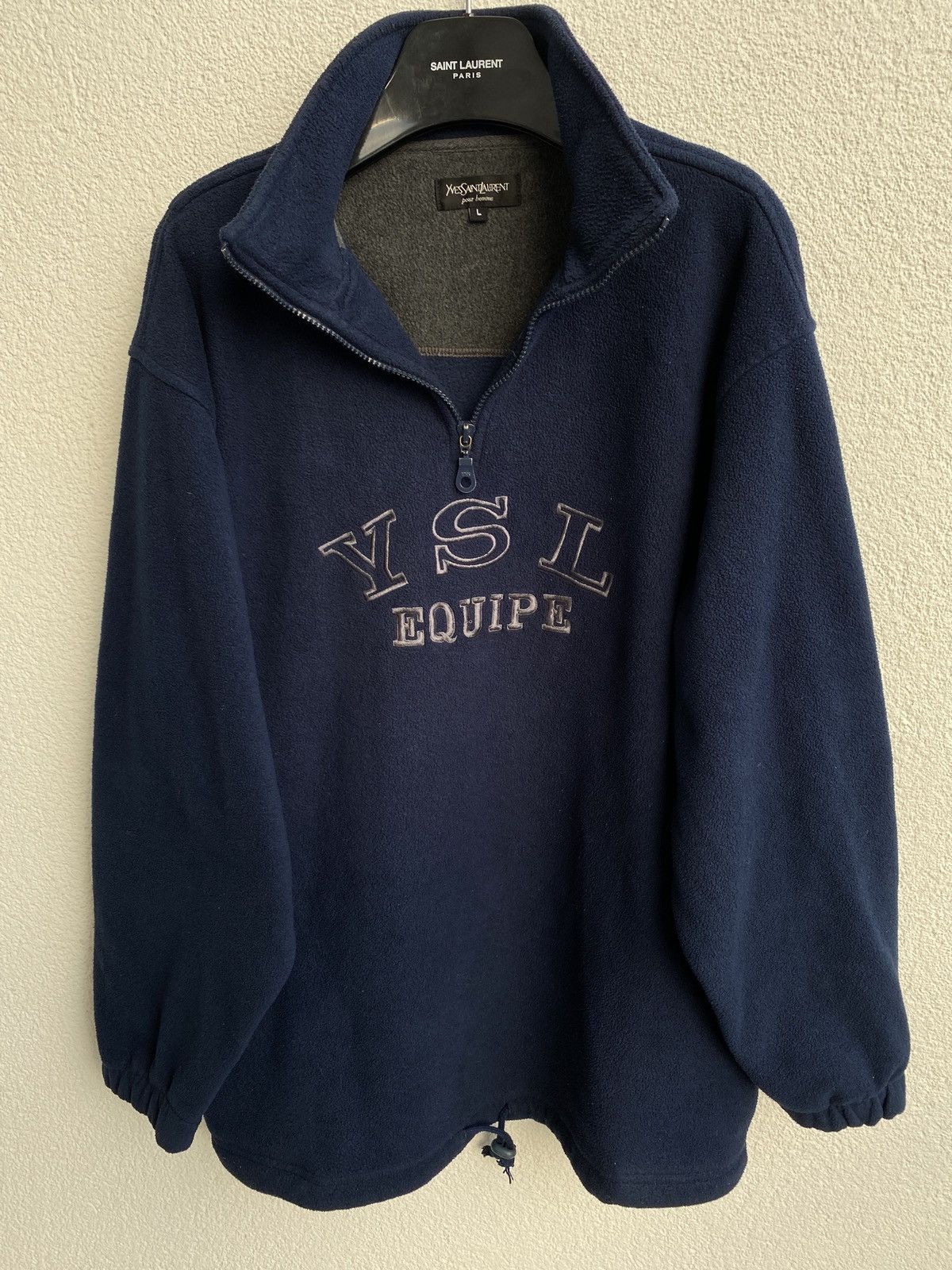 Yves Saint Laurent 90’s Fleece YSL Sweatshirt Zip Size US XL / EU 56 / 4 - 1 Thumbnail