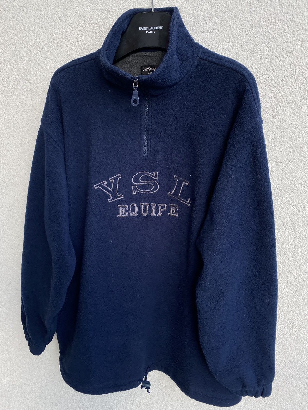 Yves Saint Laurent 90’s Fleece YSL Sweatshirt Zip Size US XL / EU 56 / 4 - 12 Thumbnail