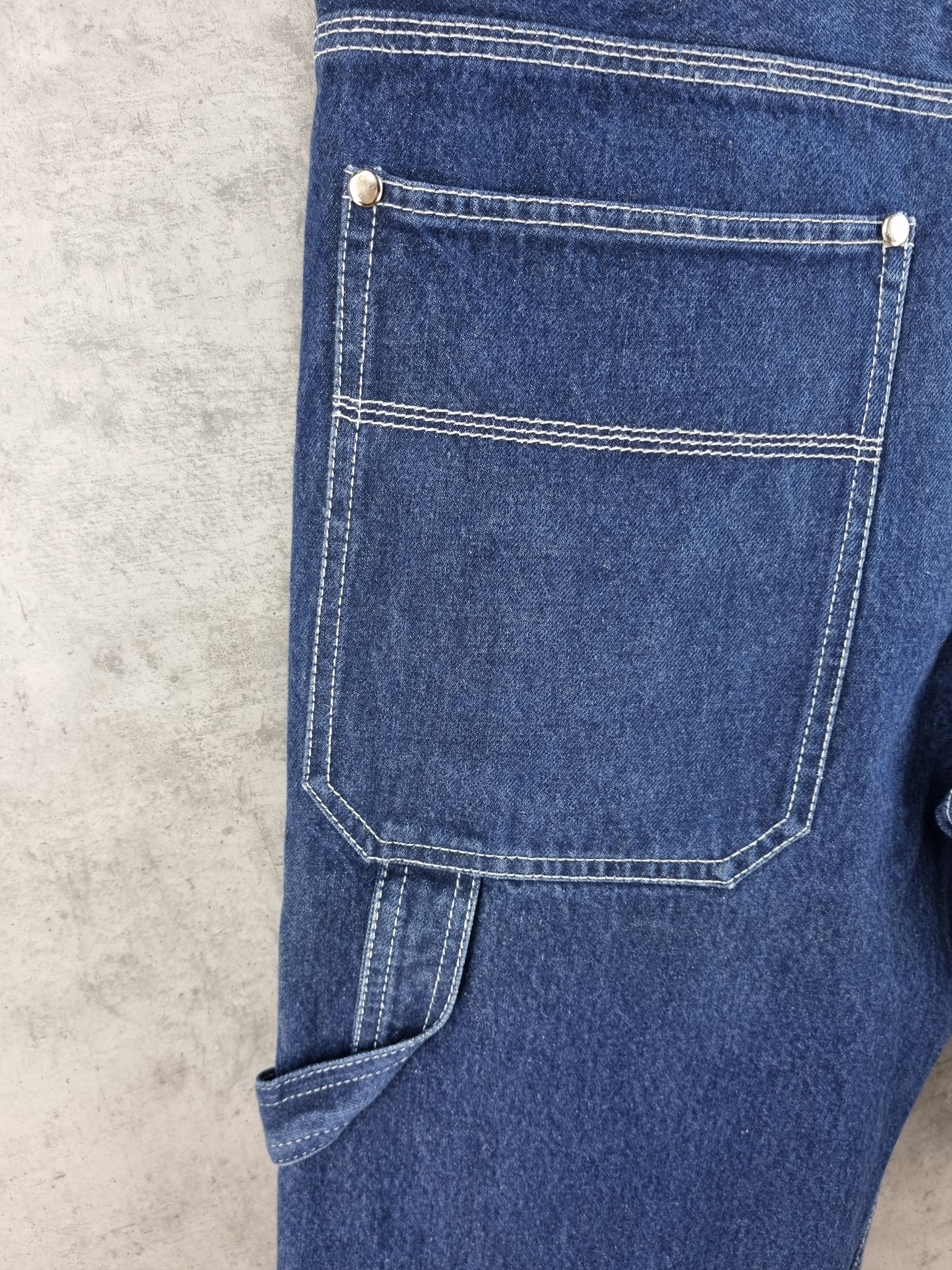 Eminem × Rap Tees 90s Eminem Carpenter Raw Denim Baggy Shorts Big Logo Shorts Size US 32 / EU 48 - 12 Thumbnail