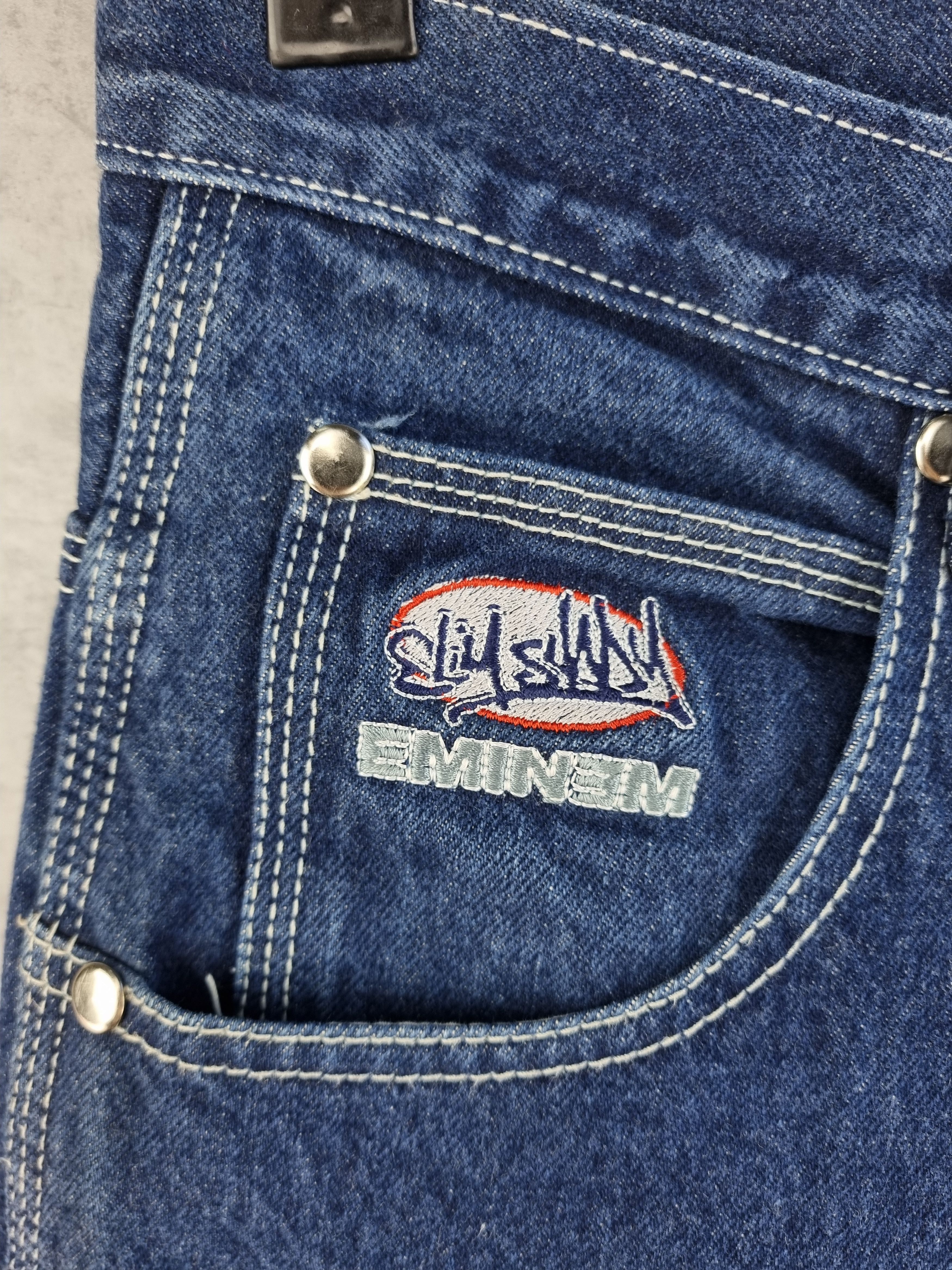 Eminem × Rap Tees 90s Eminem Carpenter Raw Denim Baggy Shorts Big Logo Shorts Size US 32 / EU 48 - 7 Thumbnail