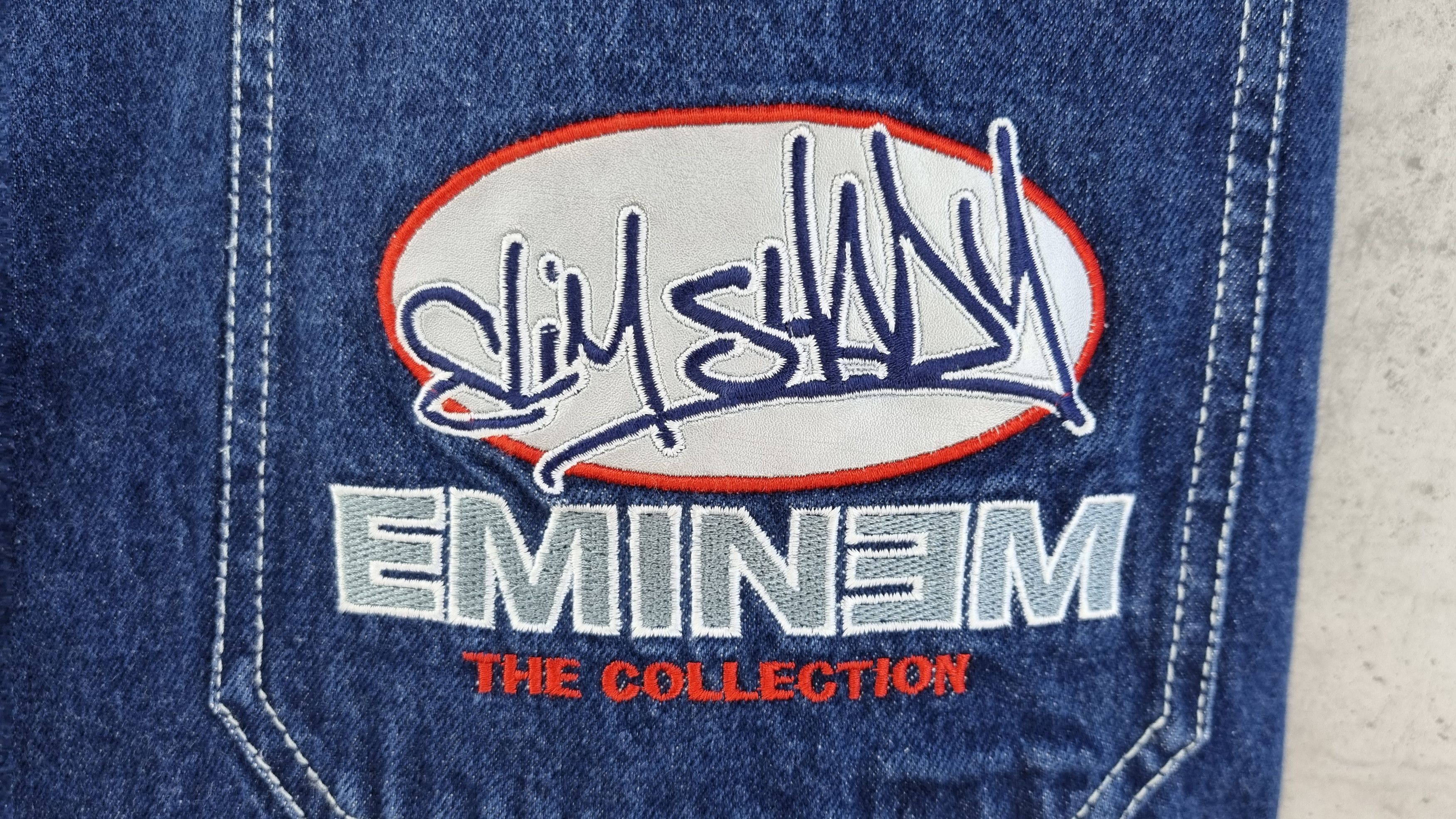 Eminem × Rap Tees 90s Eminem Carpenter Raw Denim Baggy Shorts Big Logo Shorts Size US 32 / EU 48 - 5 Thumbnail