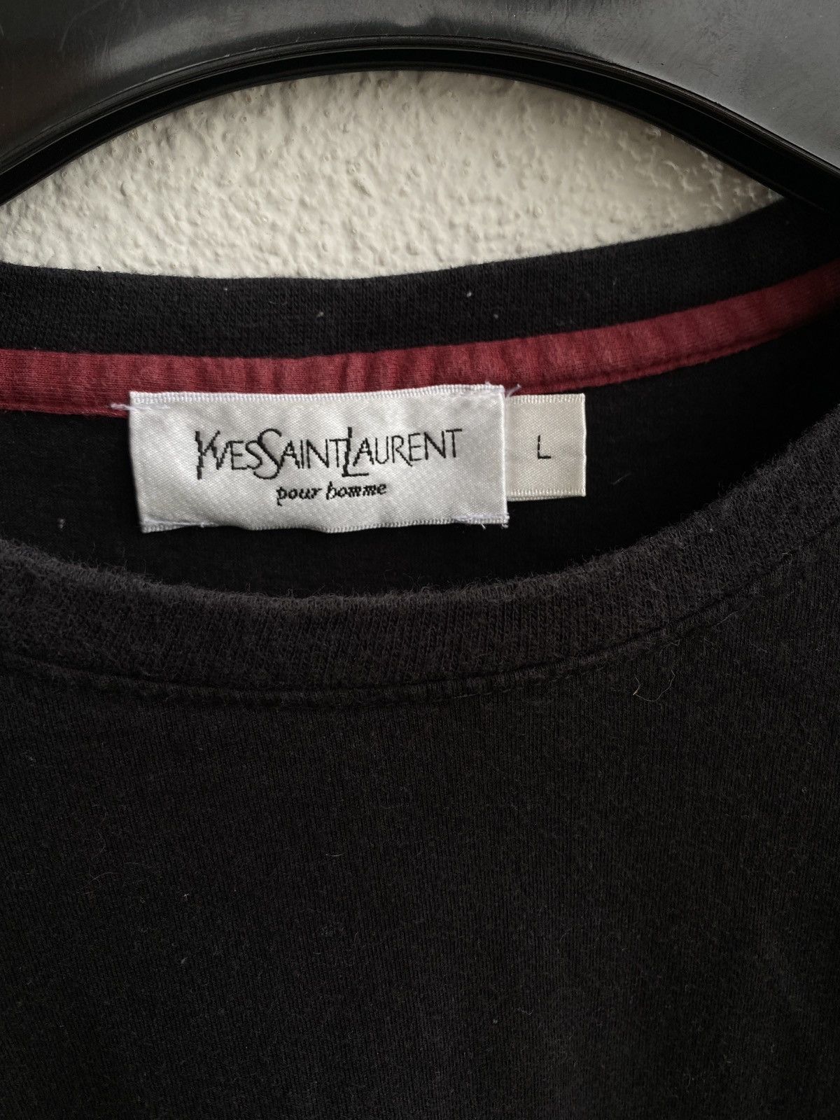 Yves Saint Laurent Black YSL T-shirt Double Layer Size US M / EU 48-50 / 2 - 4 Thumbnail