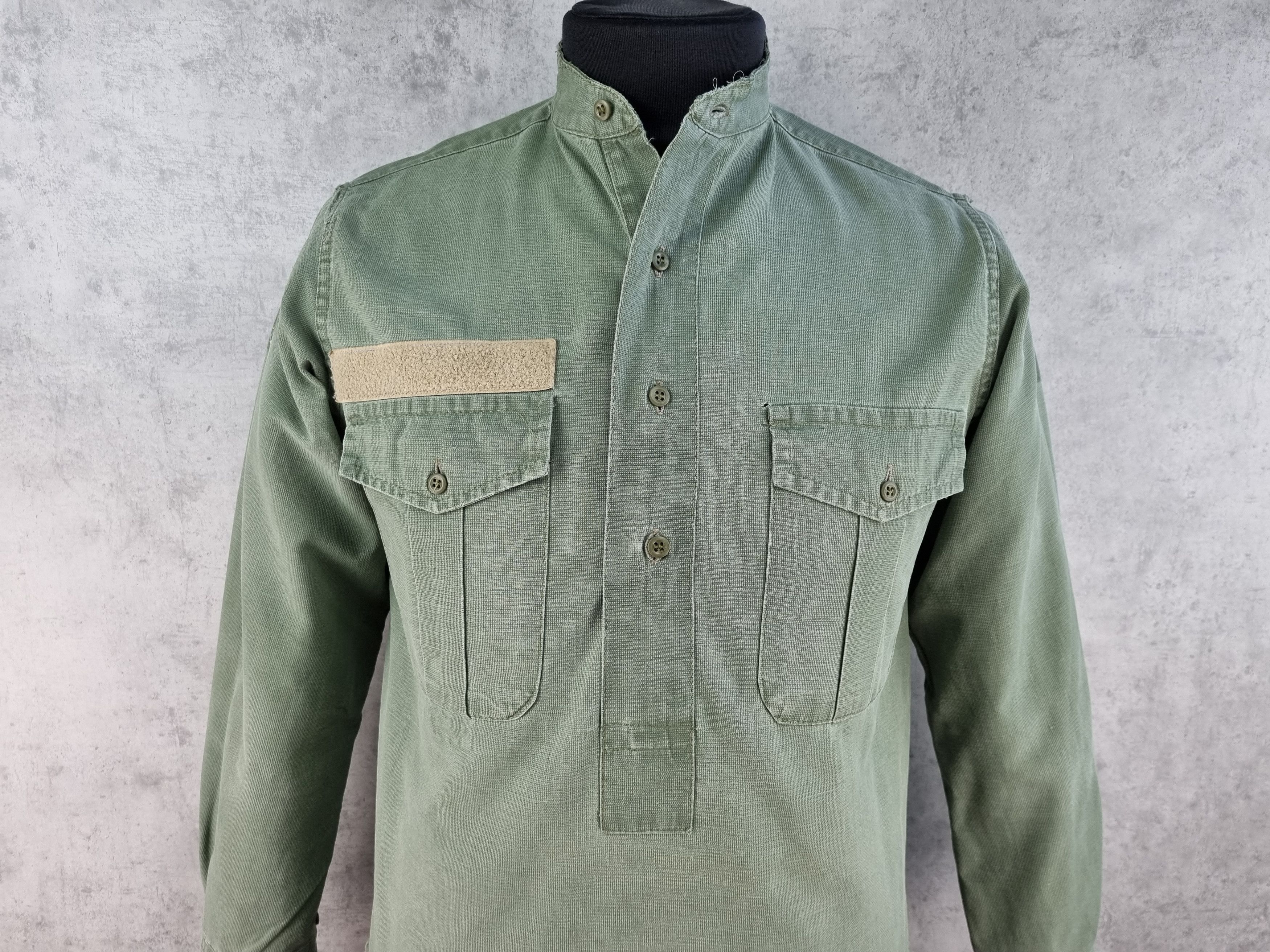 Vintage 60s Asian Army Military Shirt Vietnam era Size US M / EU 48-50 / 2 - 12 Thumbnail