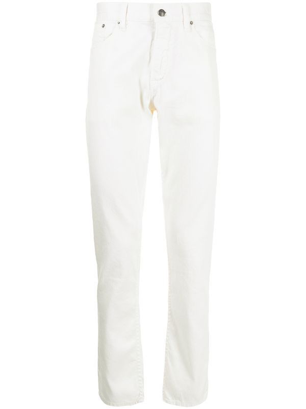 image of Ralph Lauren Purple Label Slim Fit Cotton Straight Fit White Jean, Men's (Size 32)