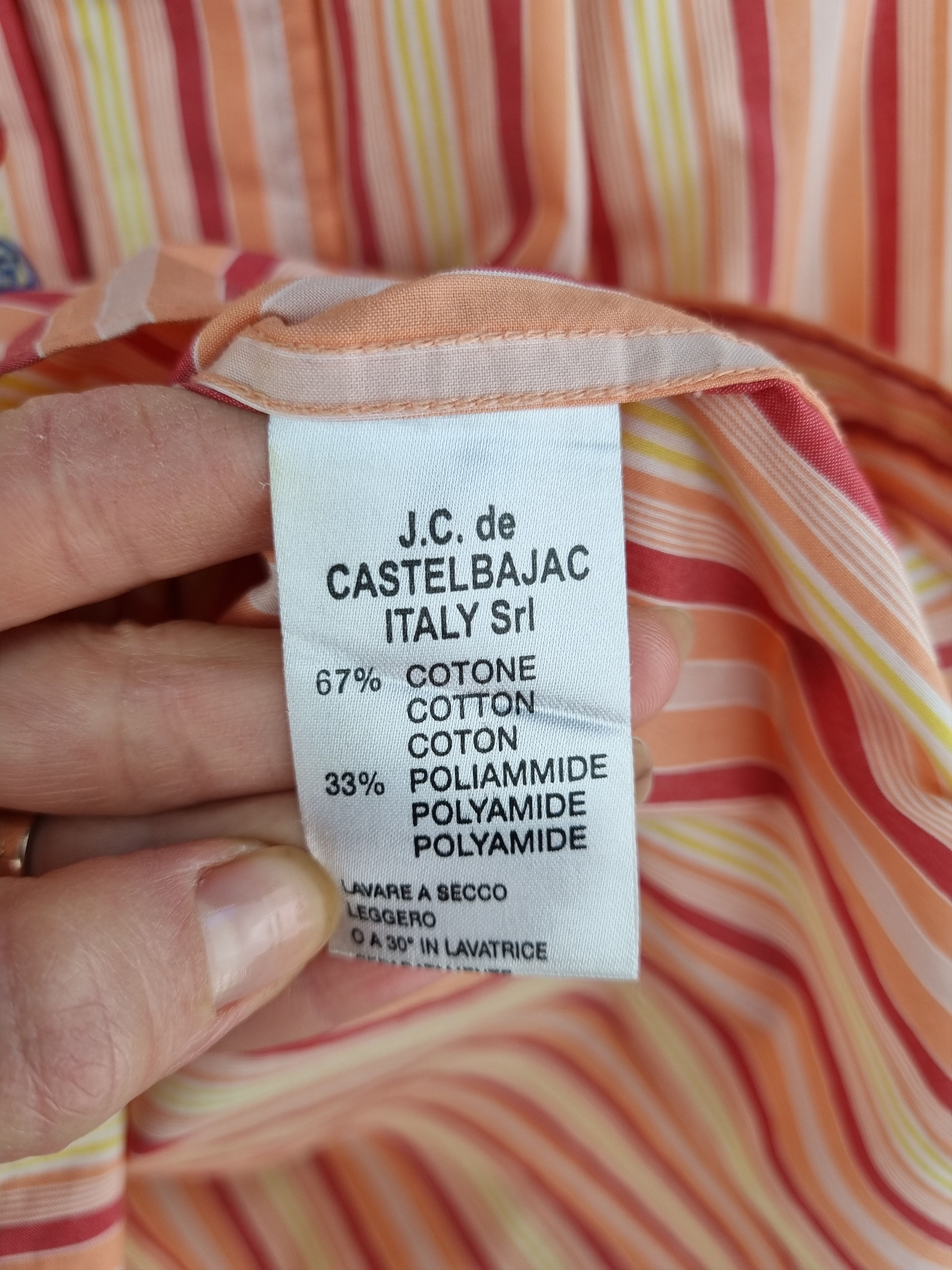 Jean Charles De Castelbajac × Vintage 90s Rare Castelbaljac Striped Military Design Shirt Size US L / EU 52-54 / 3 - 12 Thumbnail