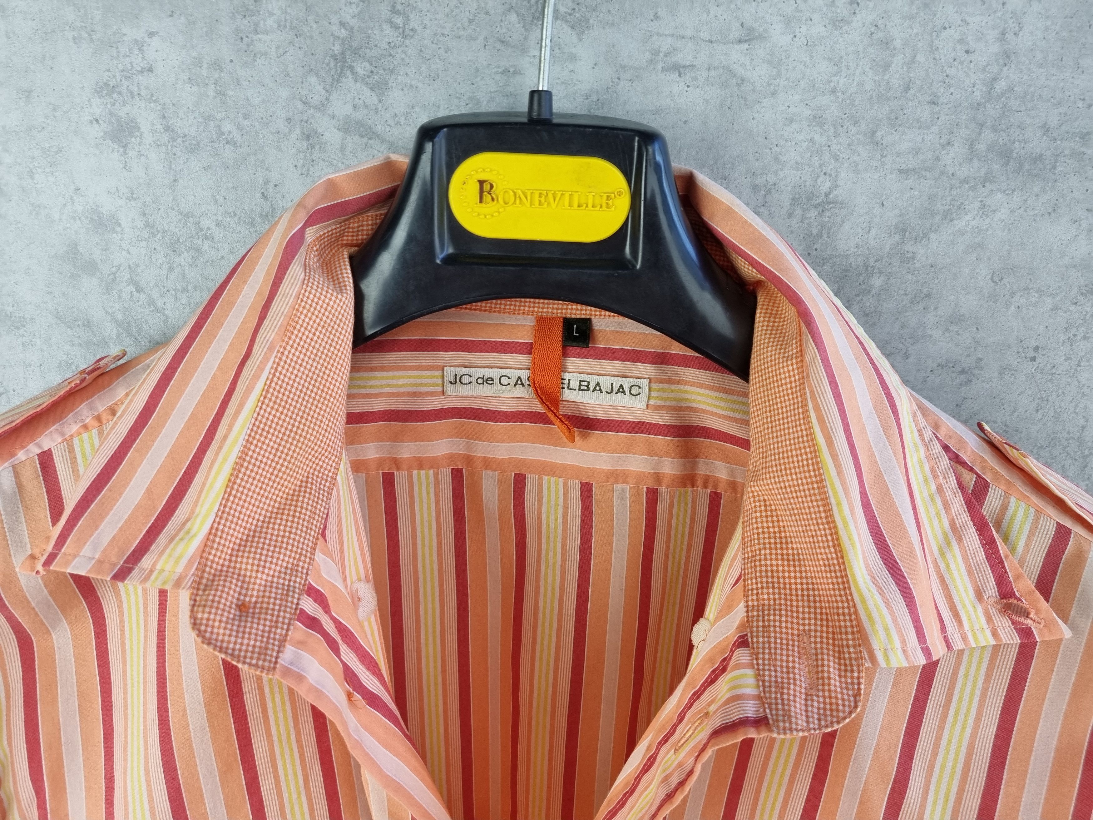 Jean Charles De Castelbajac × Vintage 90s Rare Castelbaljac Striped Military Design Shirt Size US L / EU 52-54 / 3 - 8 Thumbnail