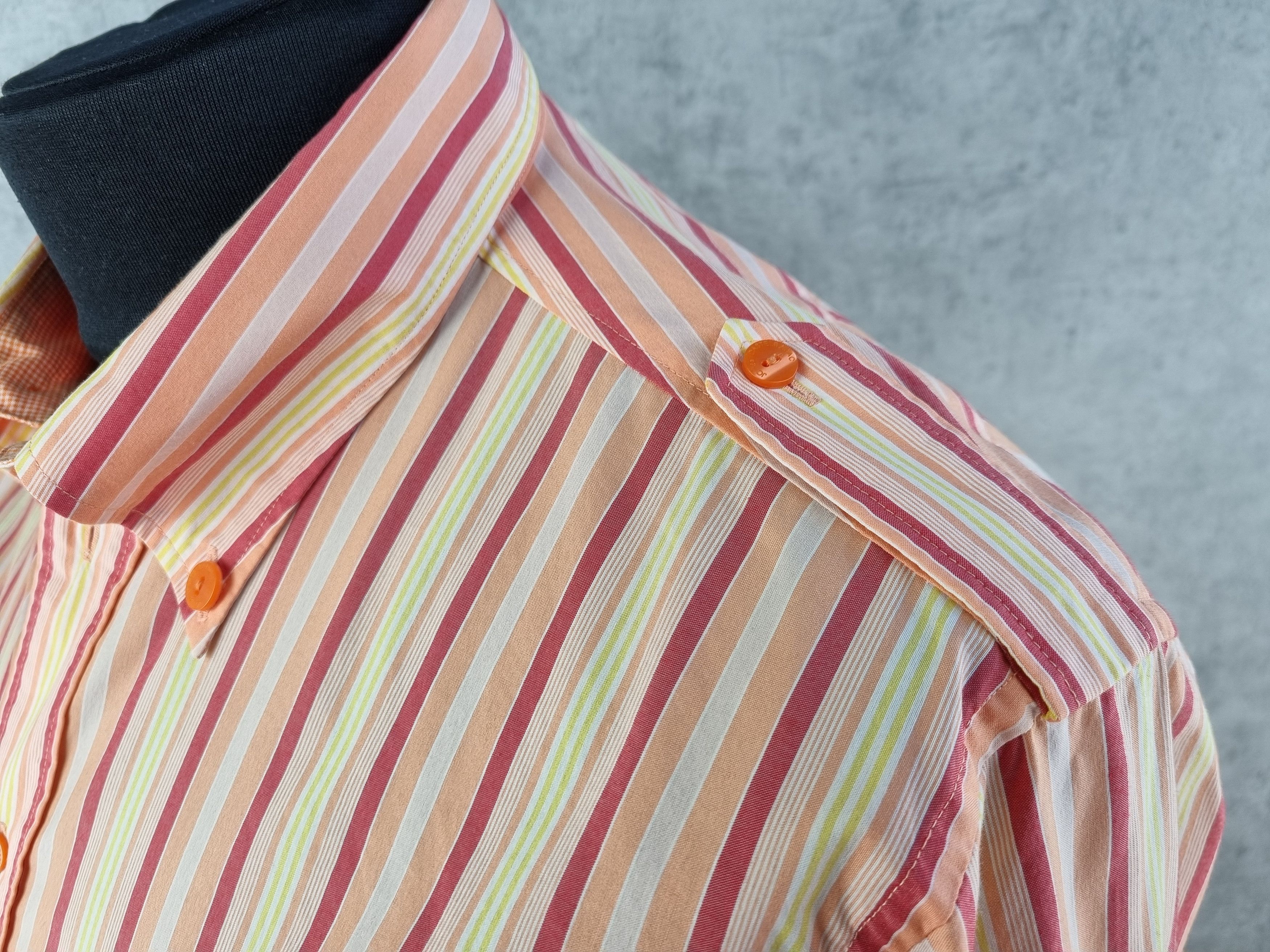 Jean Charles De Castelbajac × Vintage 90s Rare Castelbaljac Striped Military Design Shirt Size US L / EU 52-54 / 3 - 7 Thumbnail