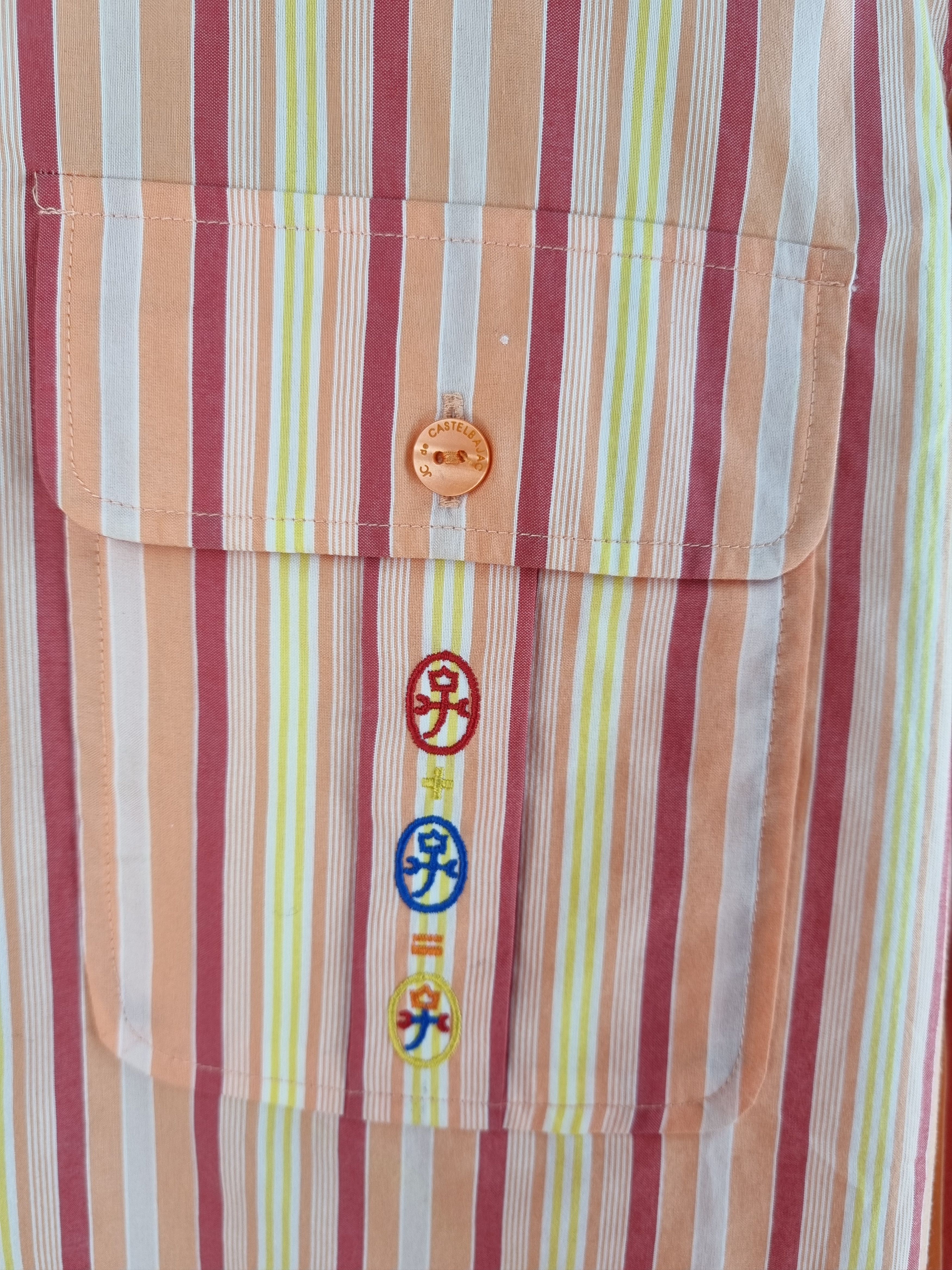 Jean Charles De Castelbajac × Vintage 90s Rare Castelbaljac Striped Military Design Shirt Size US L / EU 52-54 / 3 - 11 Thumbnail