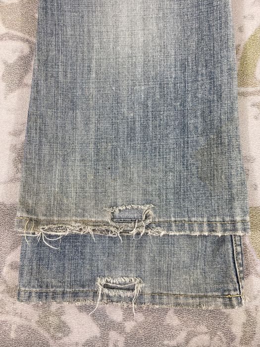 If Six Was Nine Distressed Le Grande Bleu (L.G.B.) Flare Jeans 32x31 ...