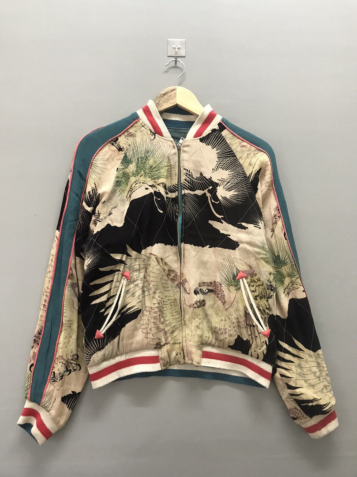 Vintage rare Japanese Sukajan Souvenir Rayon Crepe Jacket