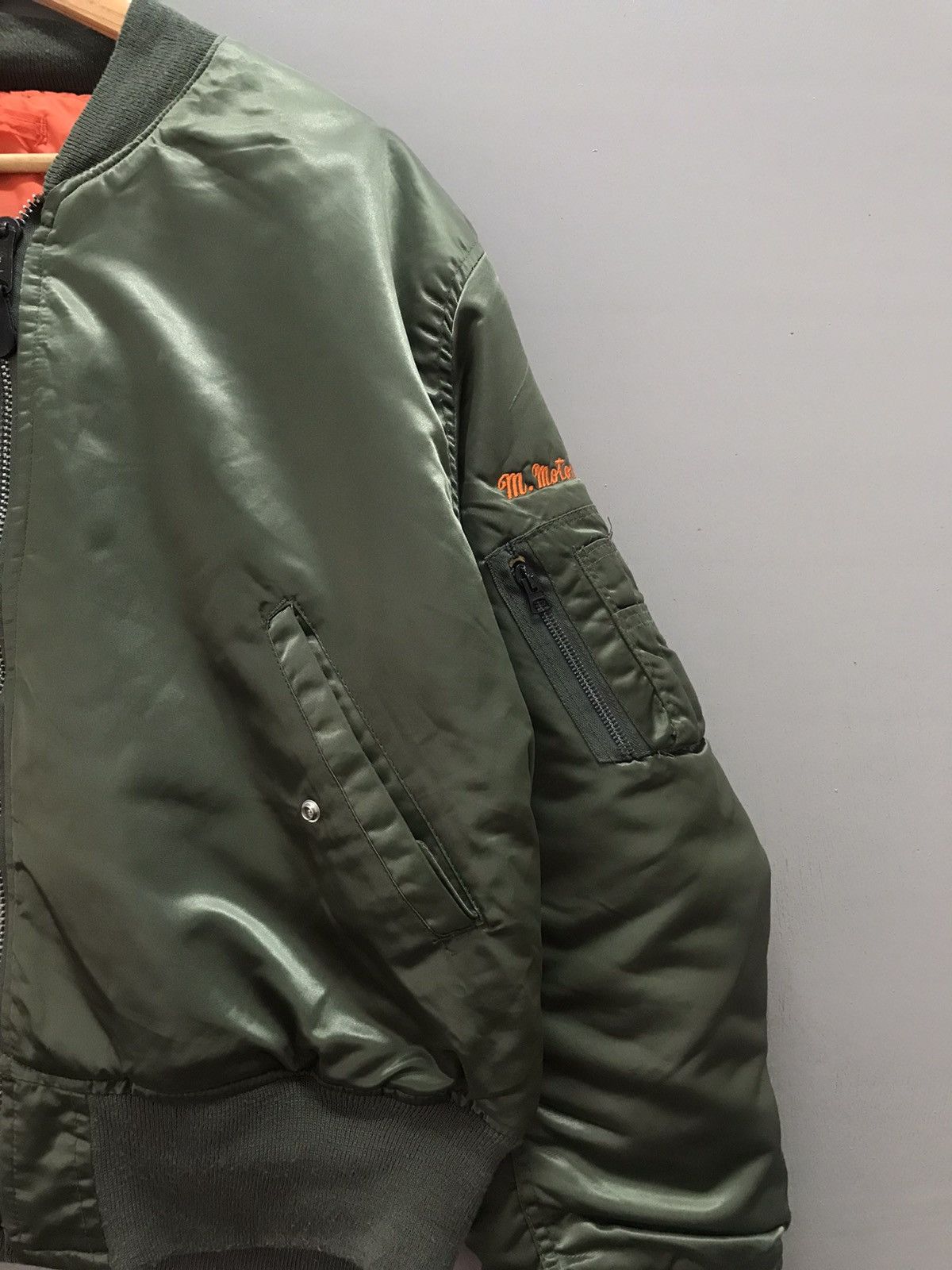 Vintage Vintage 80s Contra Bass MA-1 Military Bomber Jacket Size US XL / EU 56 / 4 - 4 Thumbnail