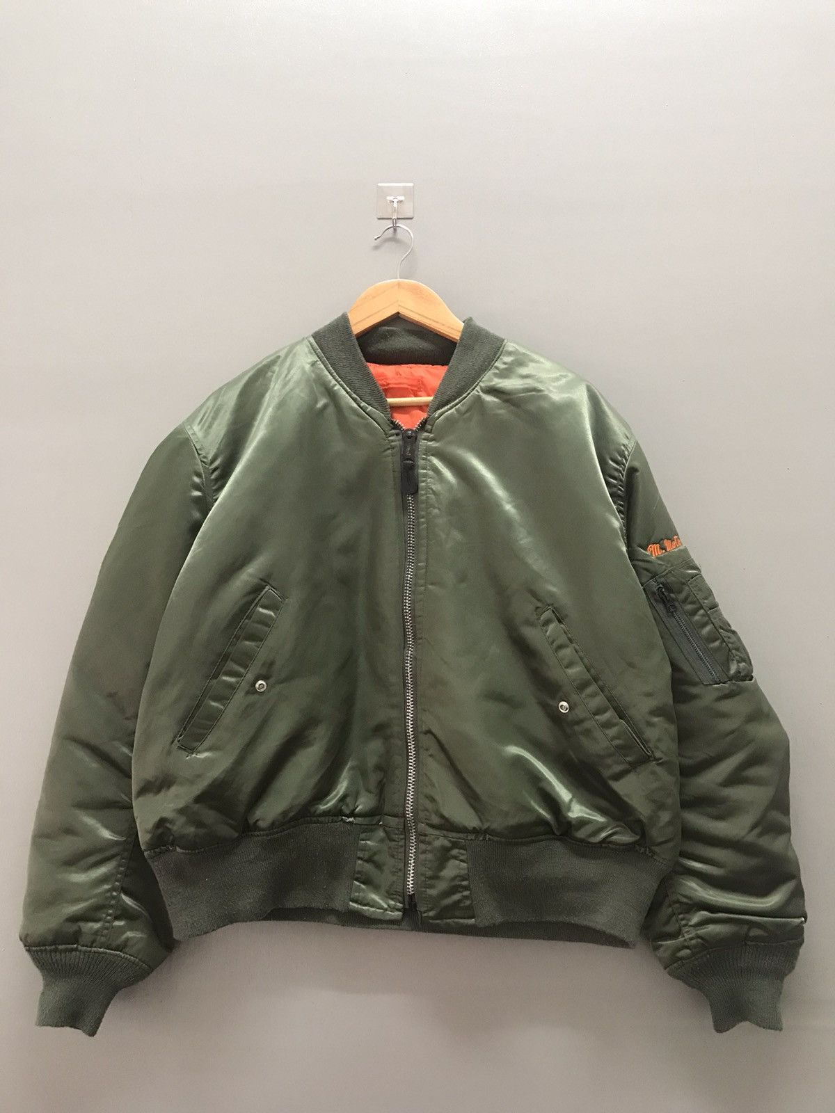 Vintage Vintage 80s Contra Bass MA-1 Military Bomber Jacket Size US XL / EU 56 / 4 - 2 Thumbnail