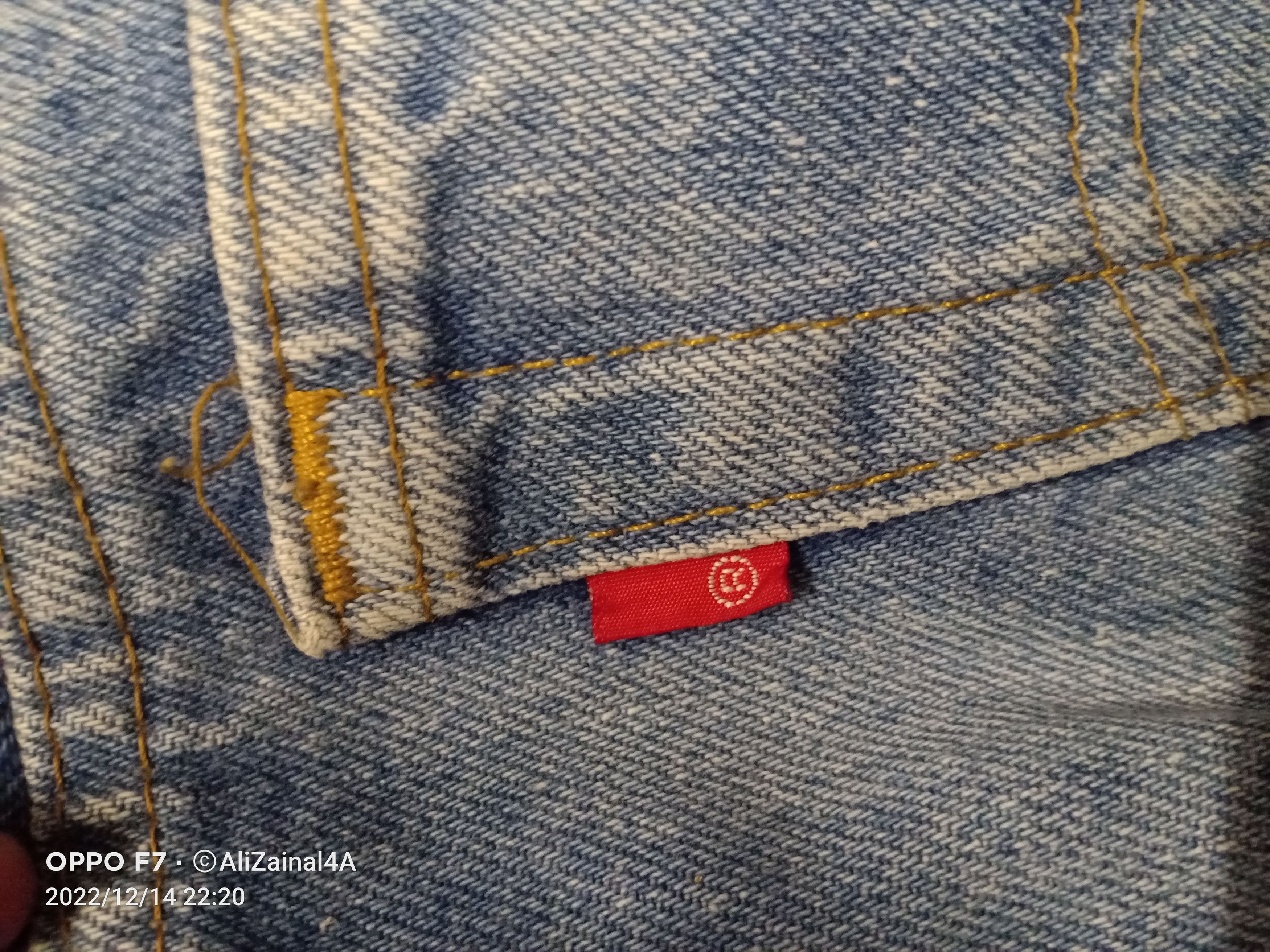 Levi's × Vintage Rare Vtg 80's Levis Beautiful Cloudy faded Copper Thread Size US 28 / EU 44 - 4 Thumbnail