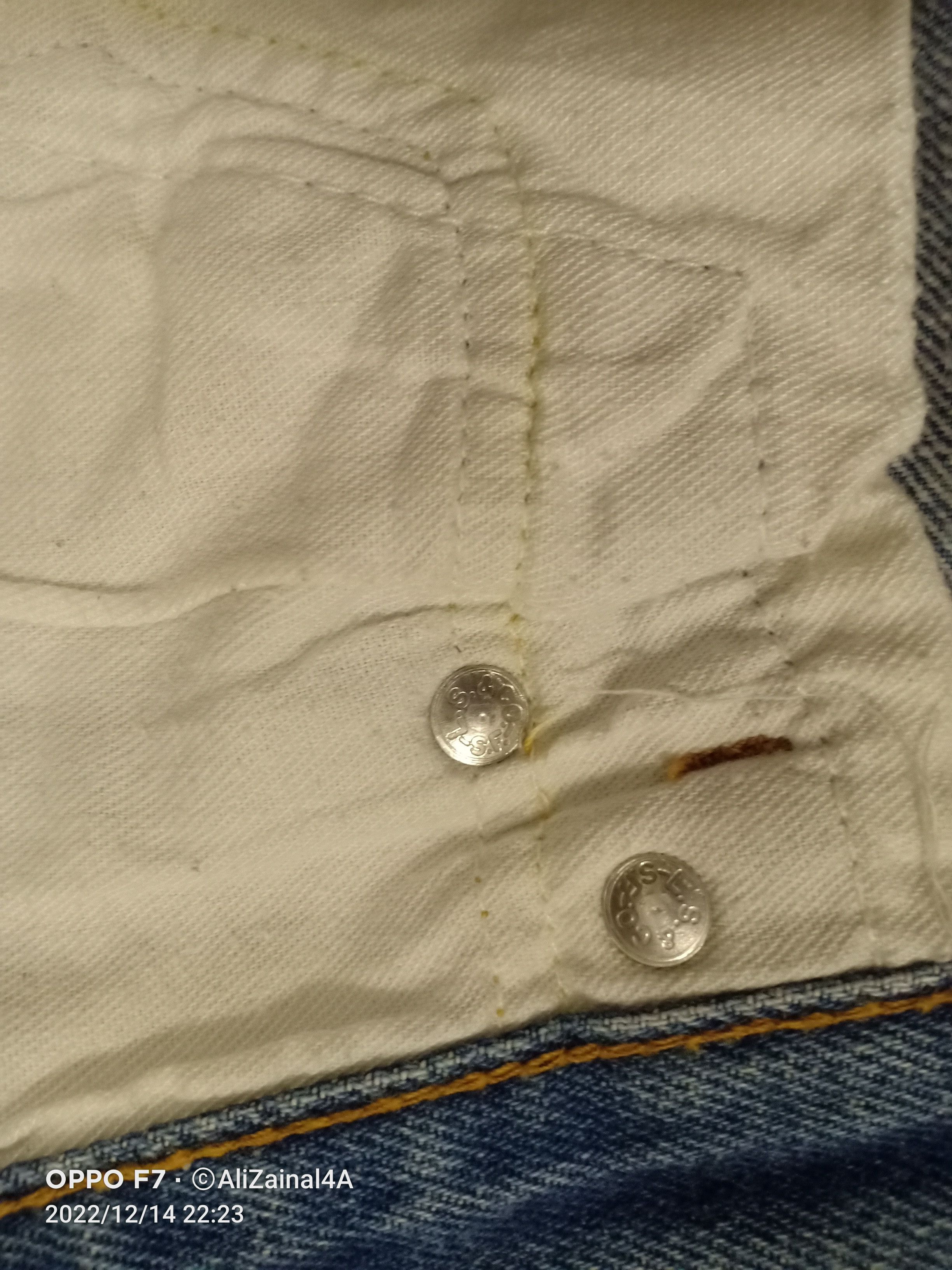Levi's × Vintage Rare Vtg 80's Levis Beautiful Cloudy faded Copper Thread Size US 28 / EU 44 - 8 Thumbnail