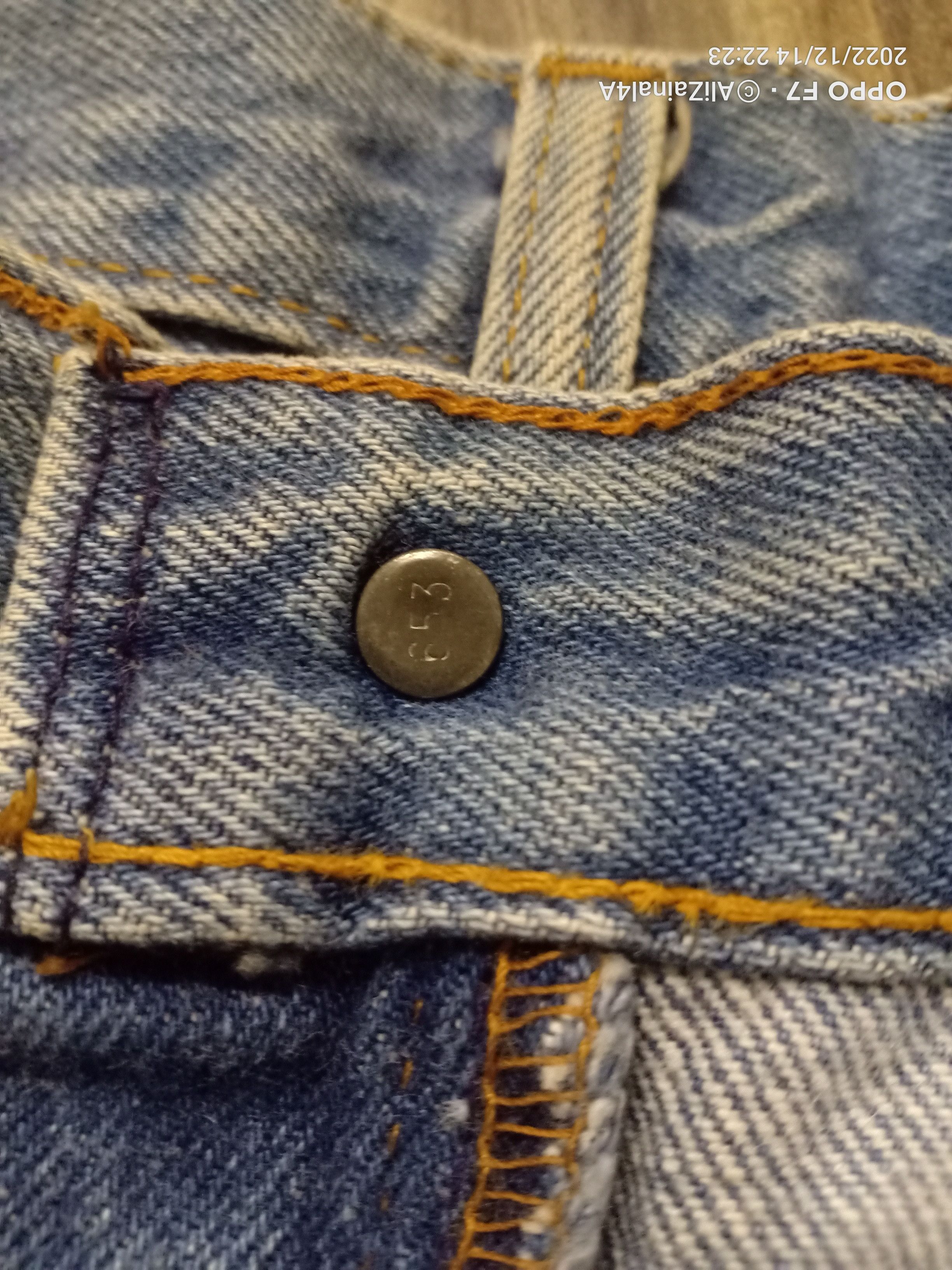 Levi's × Vintage Rare Vtg 80's Levis Beautiful Cloudy faded Copper Thread Size US 28 / EU 44 - 7 Thumbnail