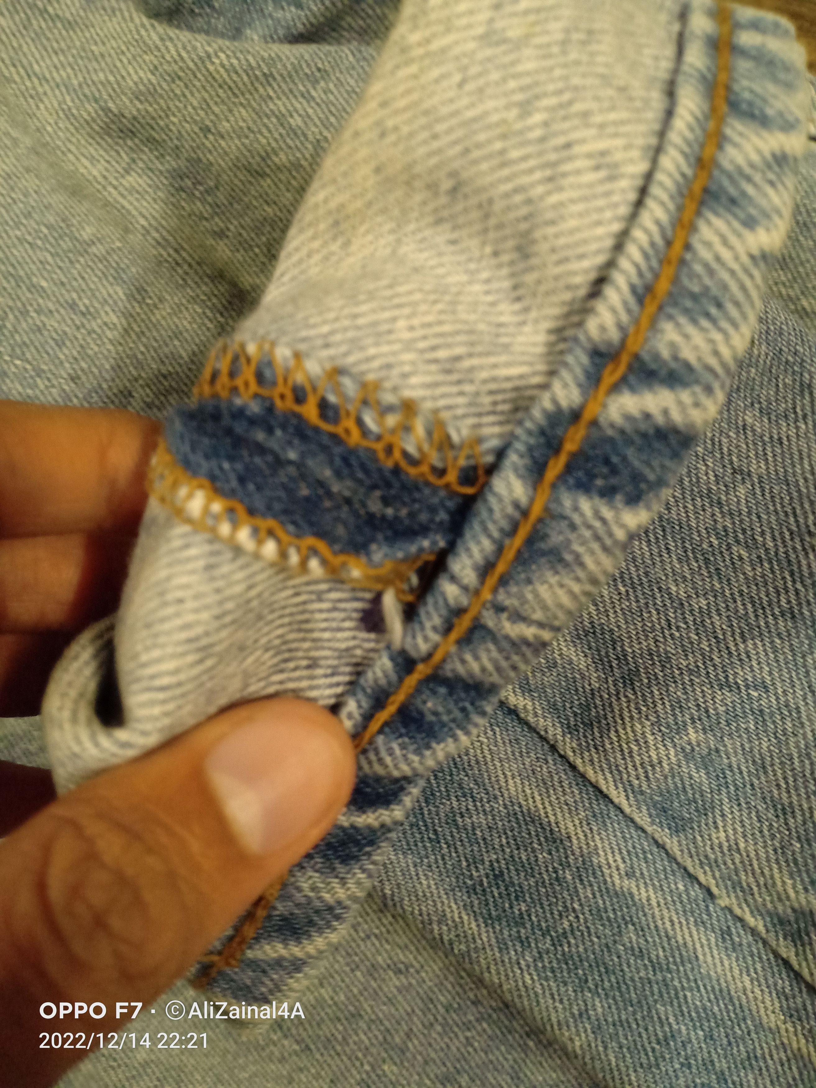 Levi's × Vintage Rare Vtg 80's Levis Beautiful Cloudy faded Copper Thread Size US 28 / EU 44 - 5 Thumbnail