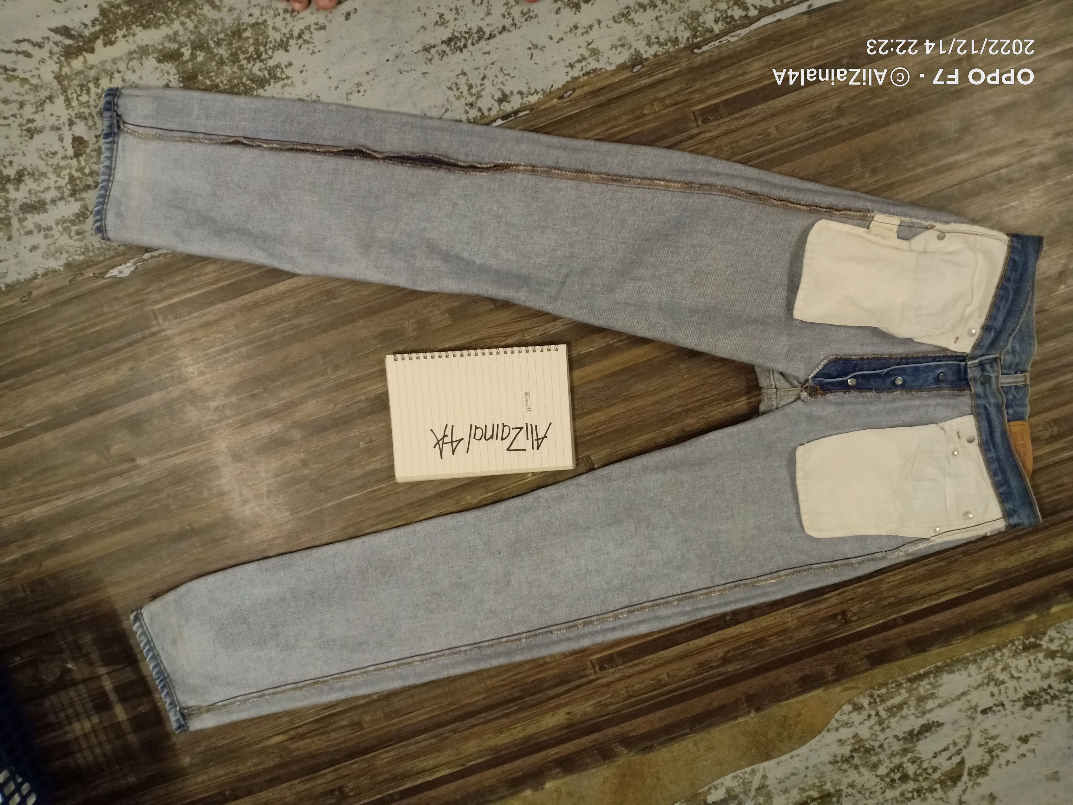 Levi's × Vintage Rare Vtg 80's Levis Beautiful Cloudy faded Copper Thread Size US 28 / EU 44 - 6 Thumbnail