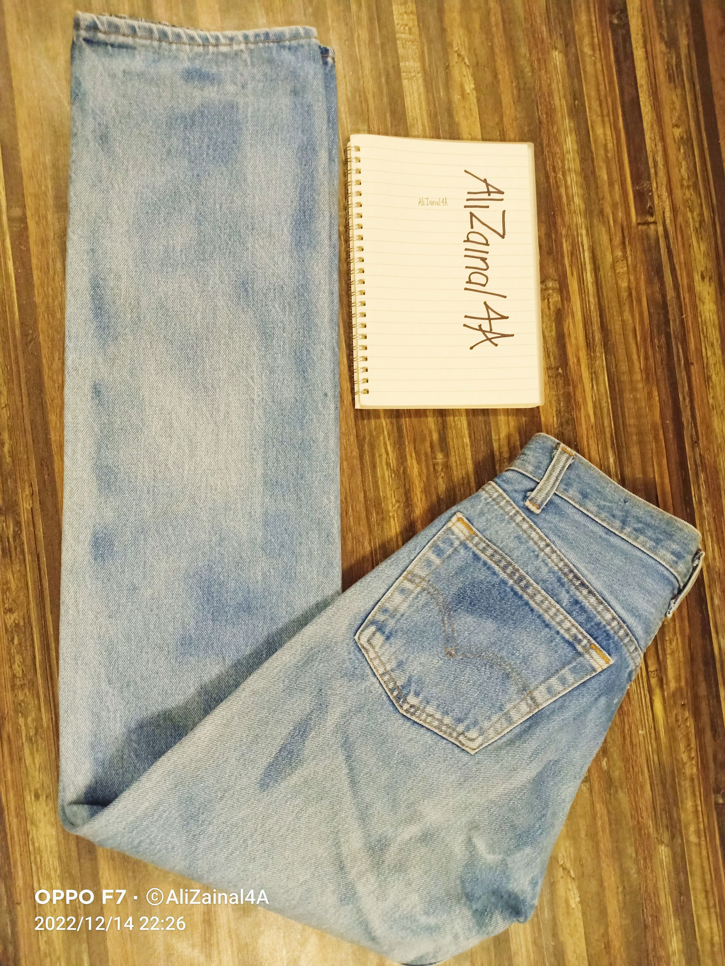 Levi's × Vintage Rare Vtg 80's Levis Beautiful Cloudy faded Copper Thread Size US 28 / EU 44 - 13 Thumbnail