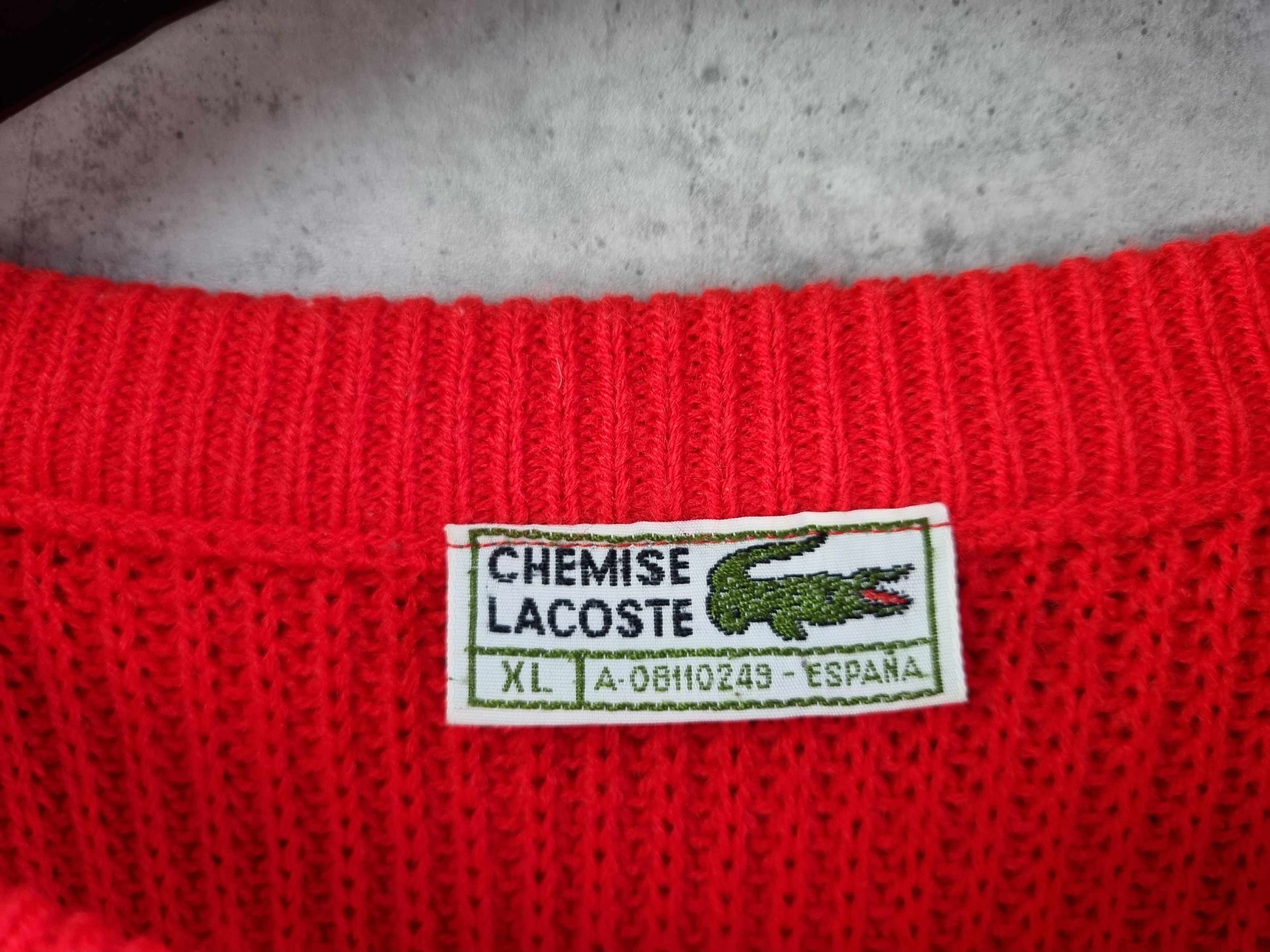 Lacoste × Vintage 90s Lacoste Chemise Oversized Heavy Wool Sweater Size US XL / EU 56 / 4 - 6 Thumbnail
