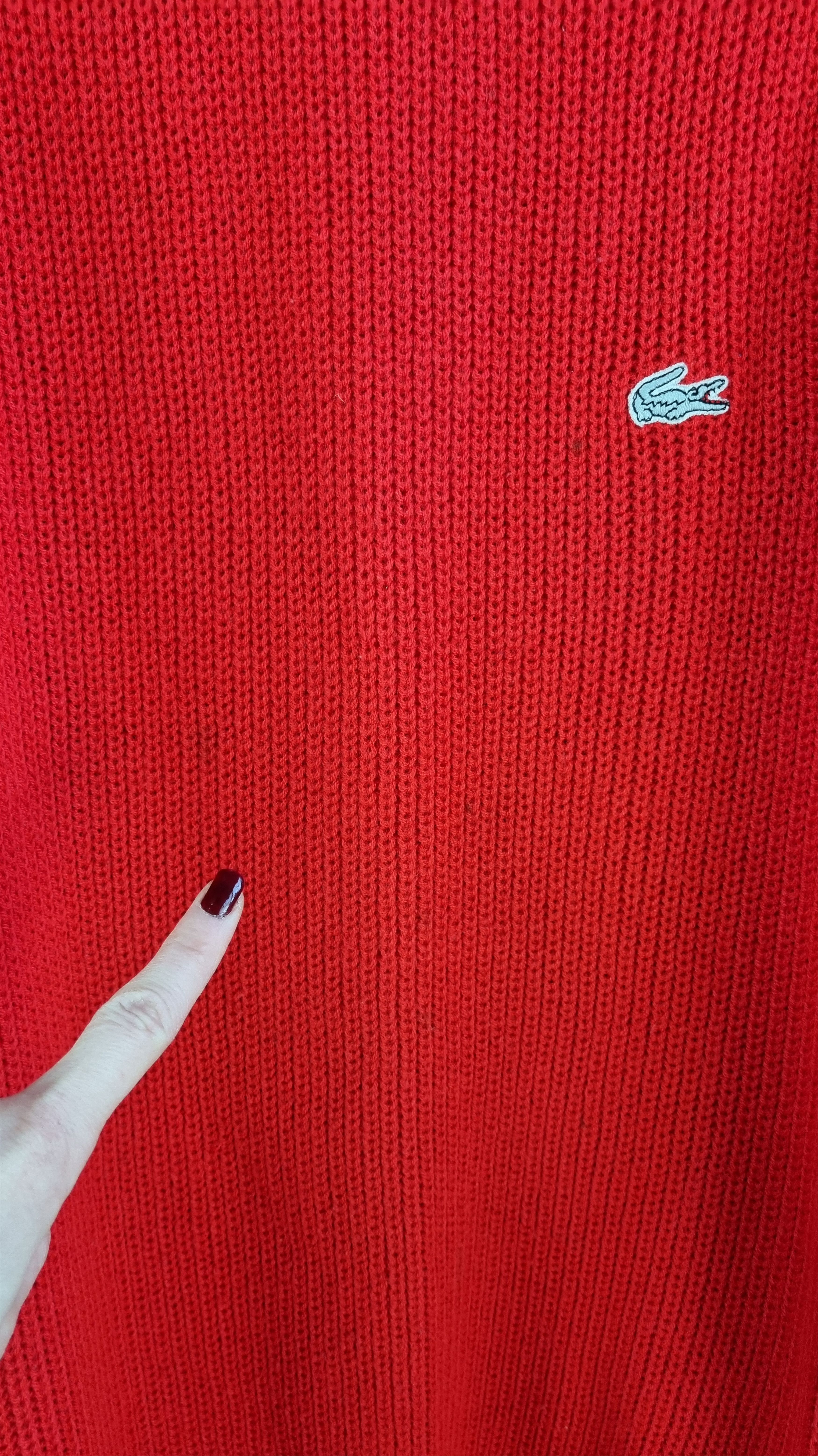 Lacoste × Vintage 90s Lacoste Chemise Oversized Heavy Wool Sweater Size US XL / EU 56 / 4 - 13 Thumbnail