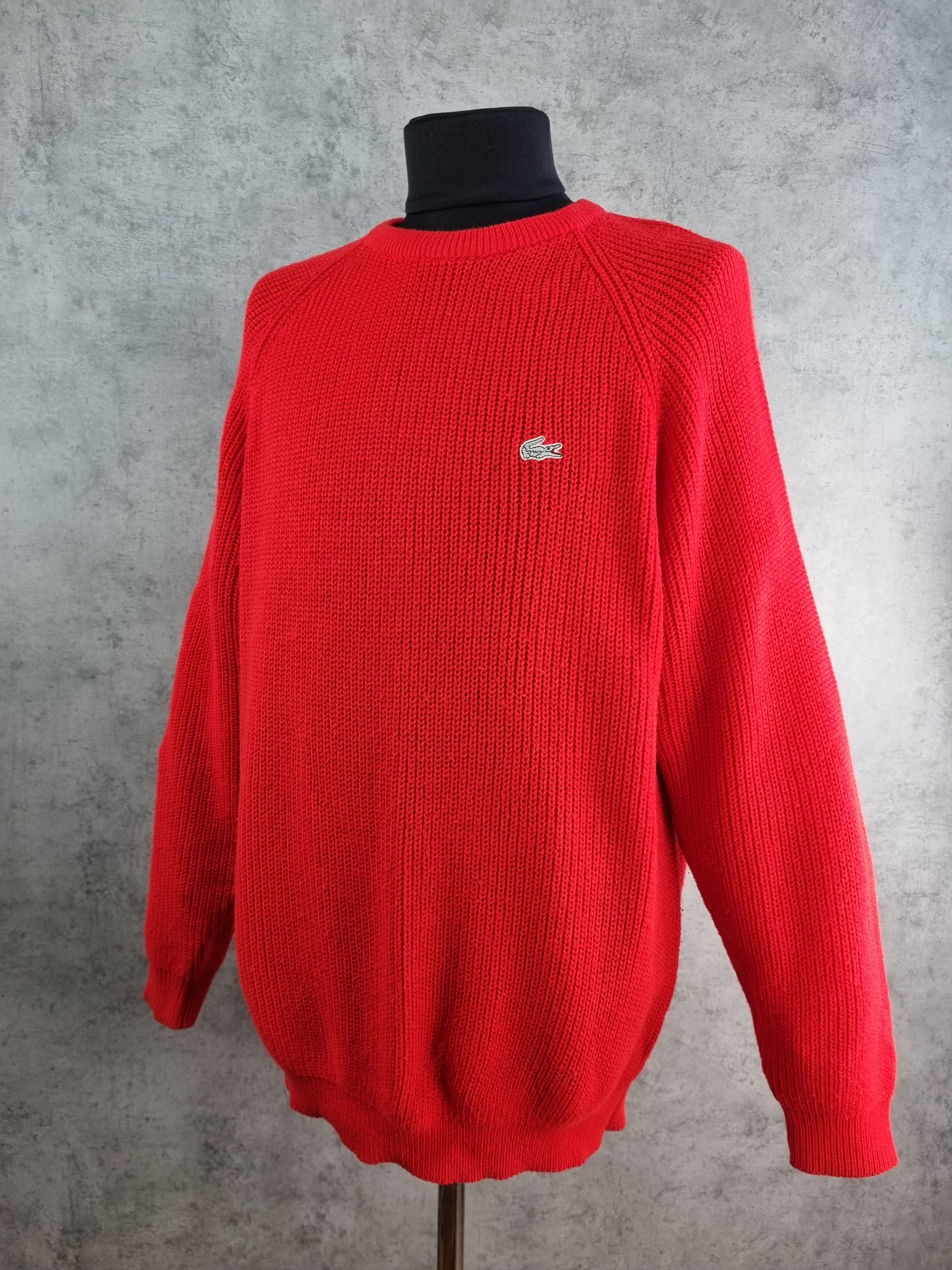 Lacoste × Vintage 90s Lacoste Chemise Oversized Heavy Wool Sweater Size US XL / EU 56 / 4 - 5 Thumbnail