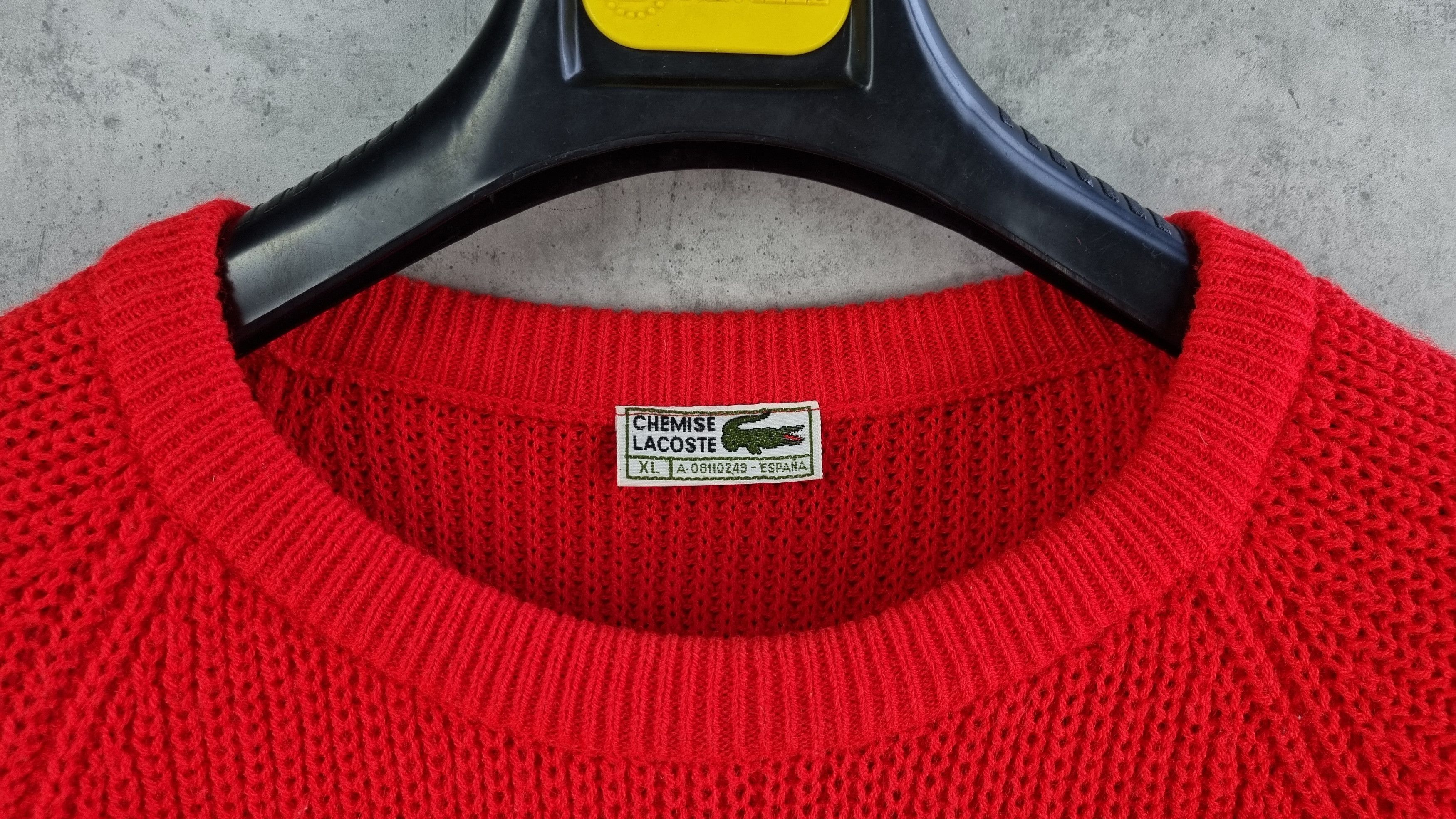 Lacoste × Vintage 90s Lacoste Chemise Oversized Heavy Wool Sweater Size US XL / EU 56 / 4 - 10 Thumbnail