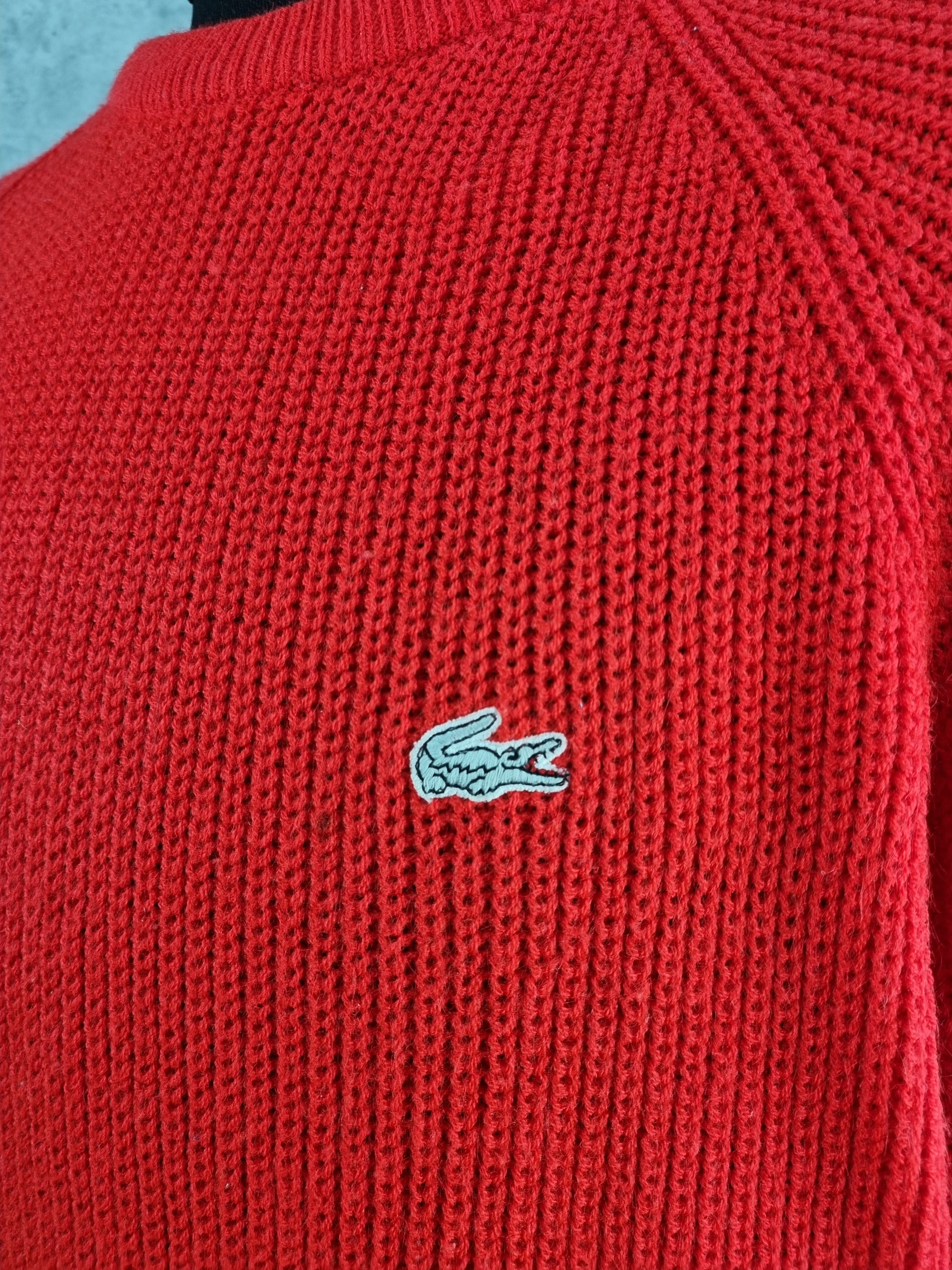 Lacoste × Vintage 90s Lacoste Chemise Oversized Heavy Wool Sweater Size US XL / EU 56 / 4 - 4 Thumbnail