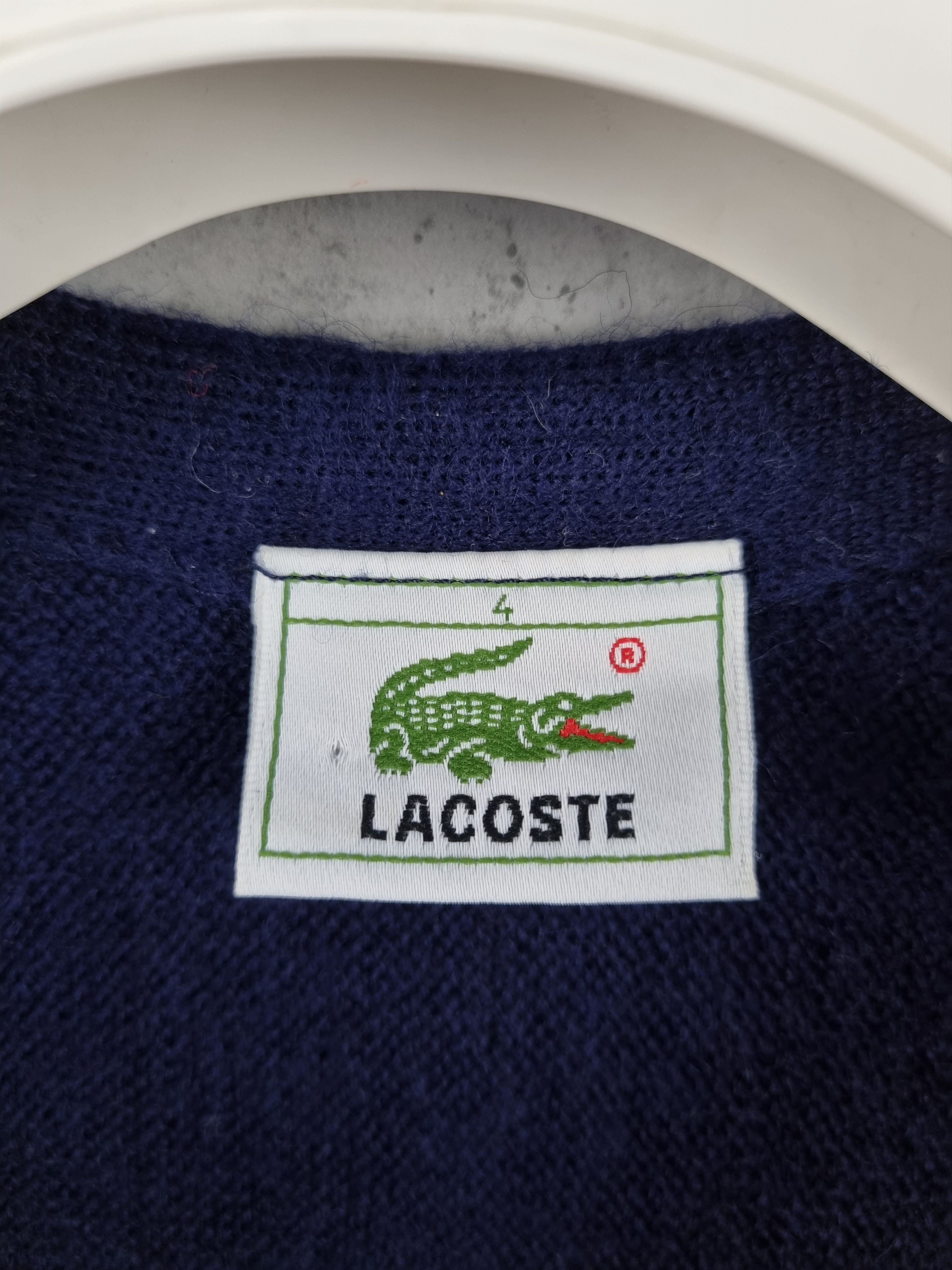 Lacoste 90s Lacoste Chemise Wool Navy Cardigan Size US S / EU 44-46 / 1 - 6 Thumbnail