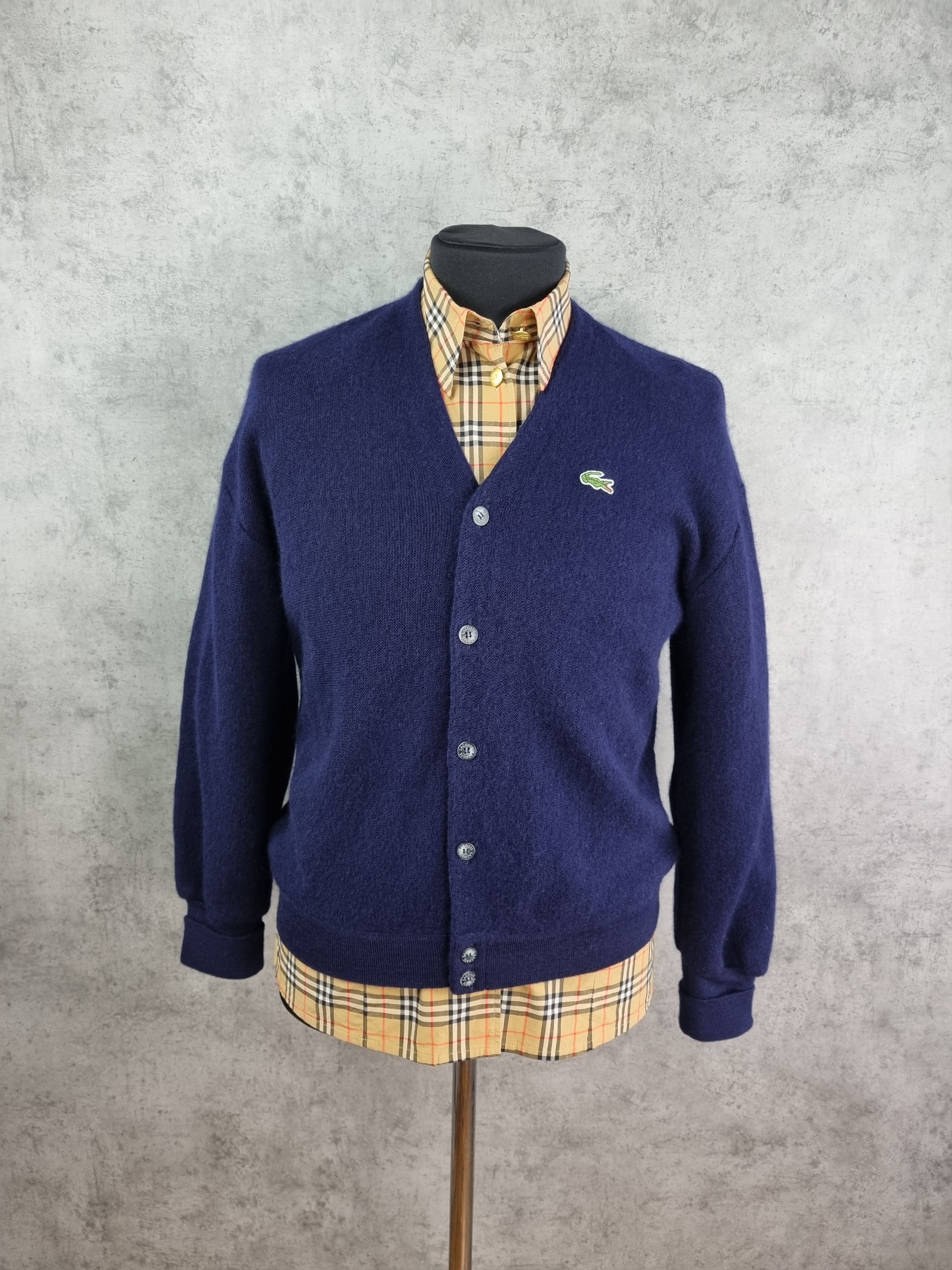 Lacoste 90s Lacoste Chemise Wool Navy Cardigan Size US S / EU 44-46 / 1 - 16 Thumbnail