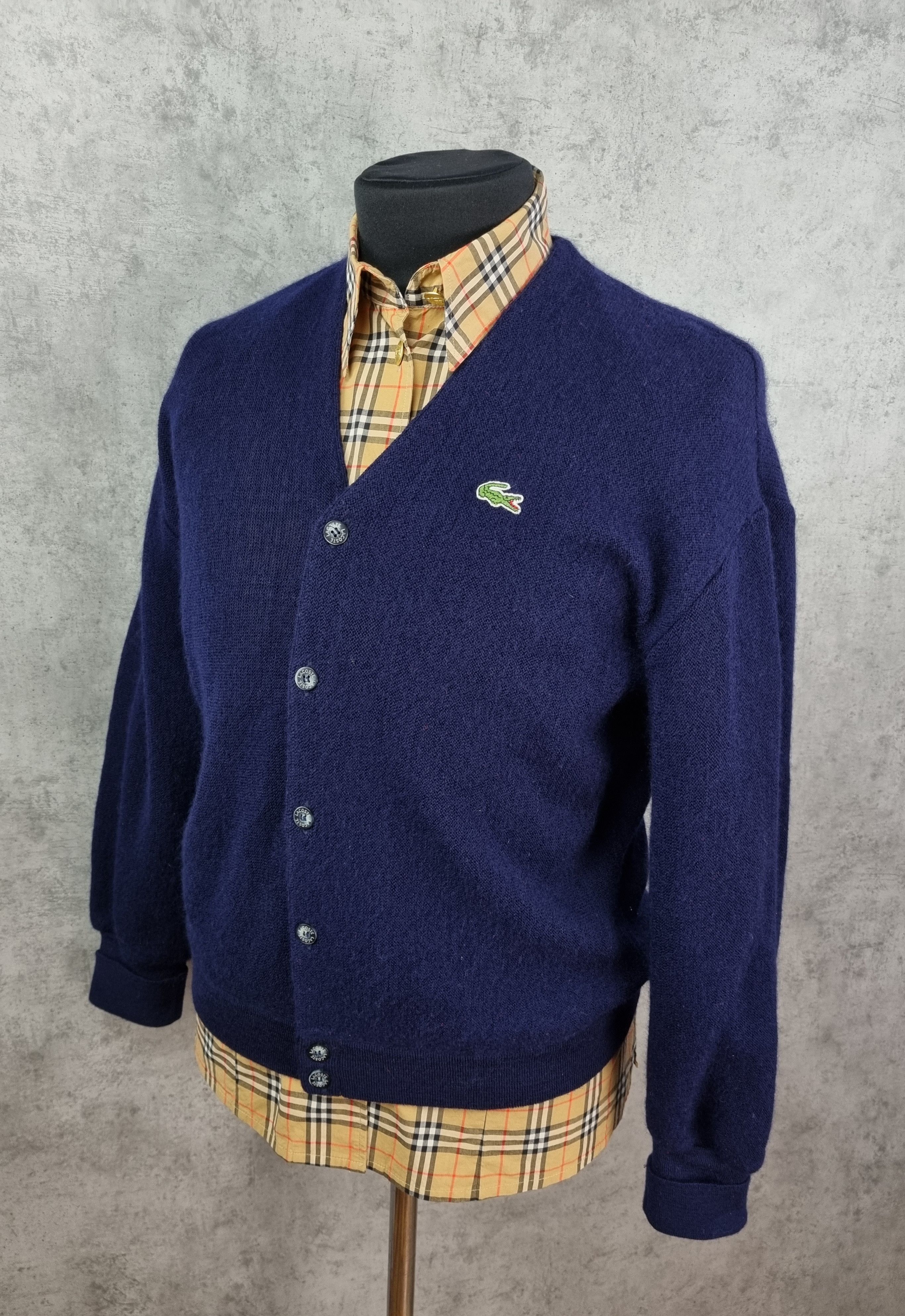Lacoste 90s Lacoste Chemise Wool Navy Cardigan Size US S / EU 44-46 / 1 - 14 Thumbnail