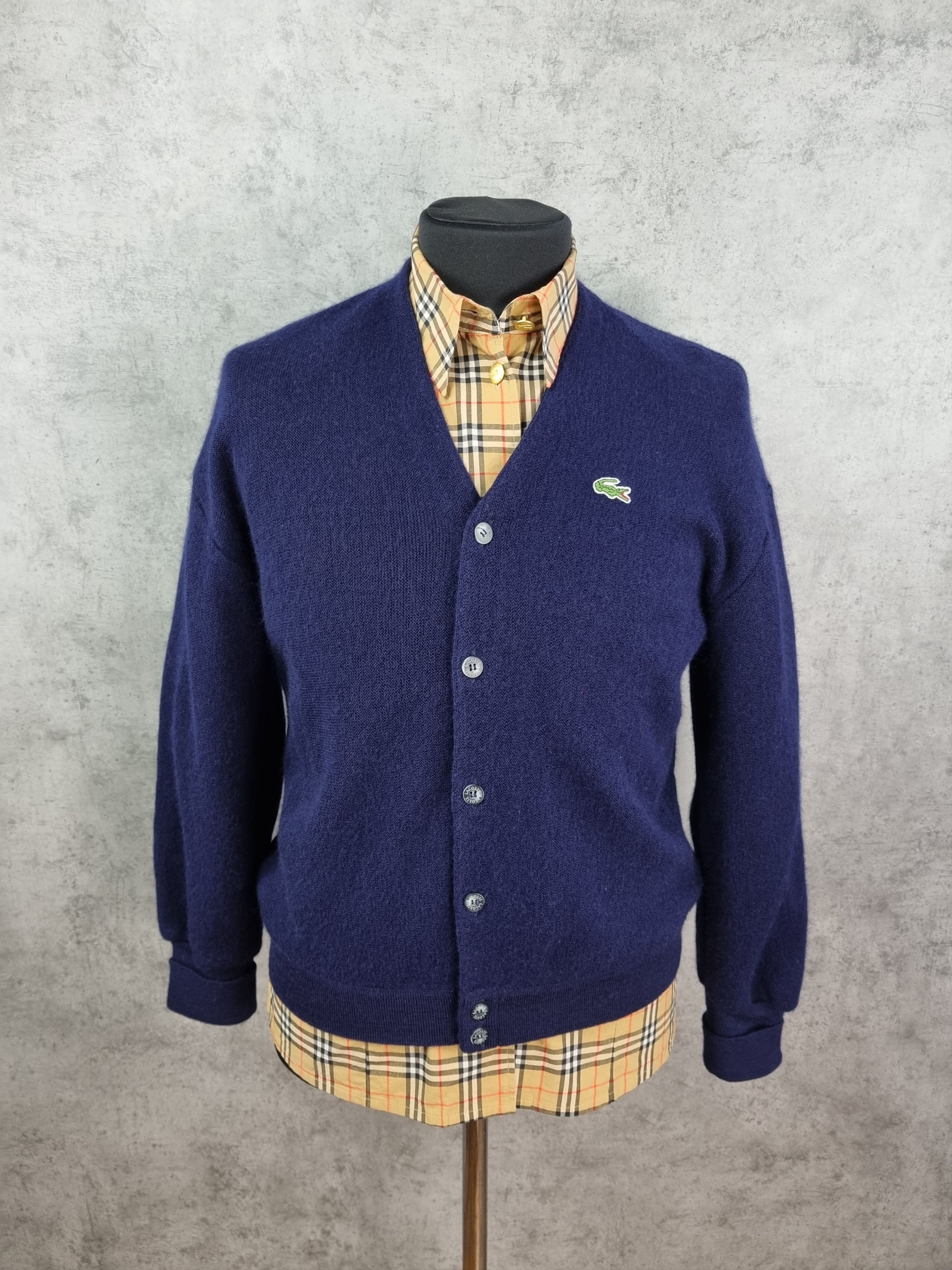 Lacoste 90s Lacoste Chemise Wool Navy Cardigan Size US S / EU 44-46 / 1 - 15 Thumbnail