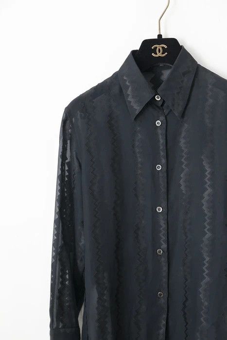 Gucci SS00 zig zag shirt Size US XXS / EU 40 - 4 Thumbnail