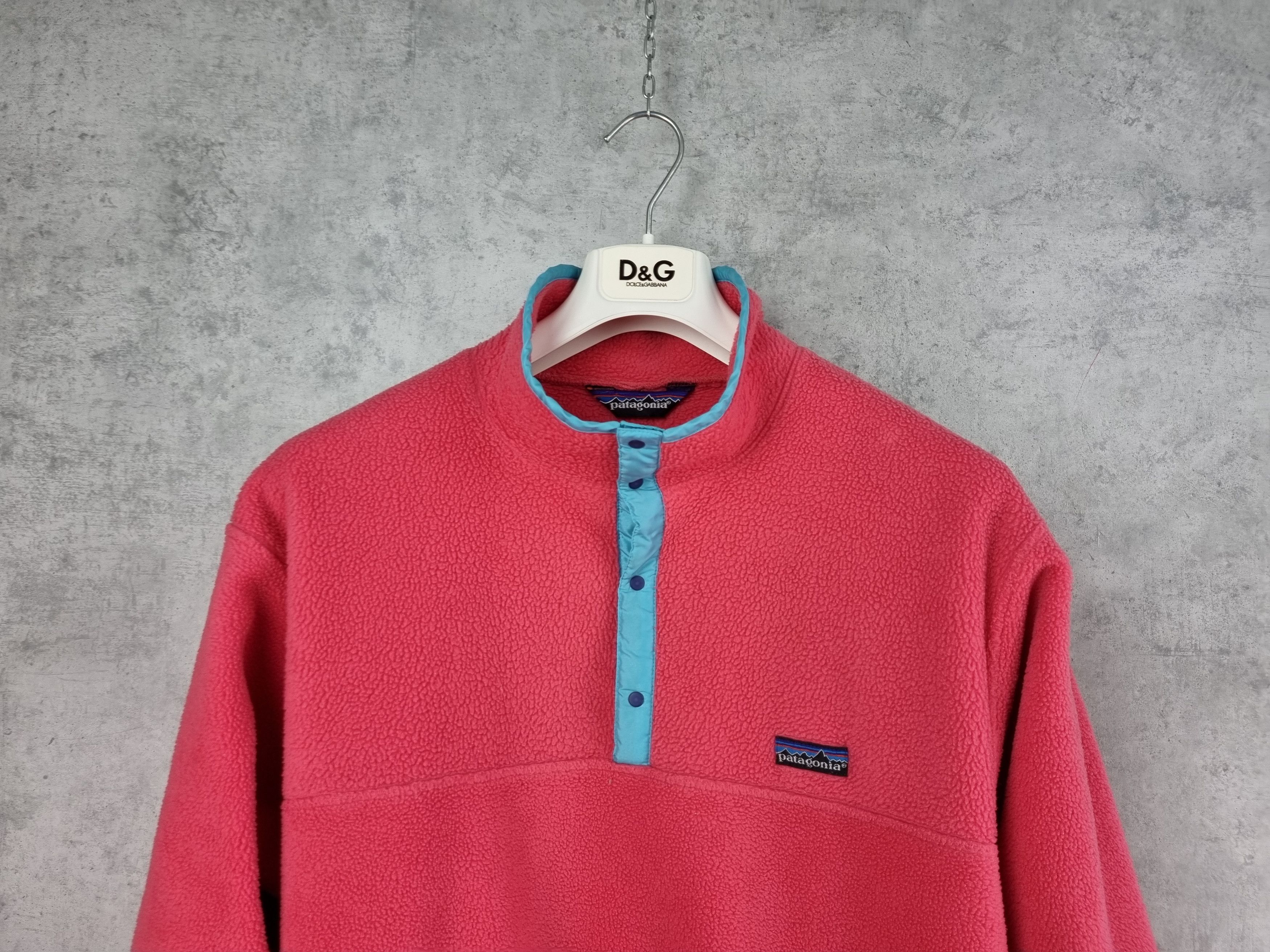 Patagonia × Vintage 90s Rare Patagonia Pink Soft Fleece Pullover Size L / US 10 / IT 46 - 3 Thumbnail