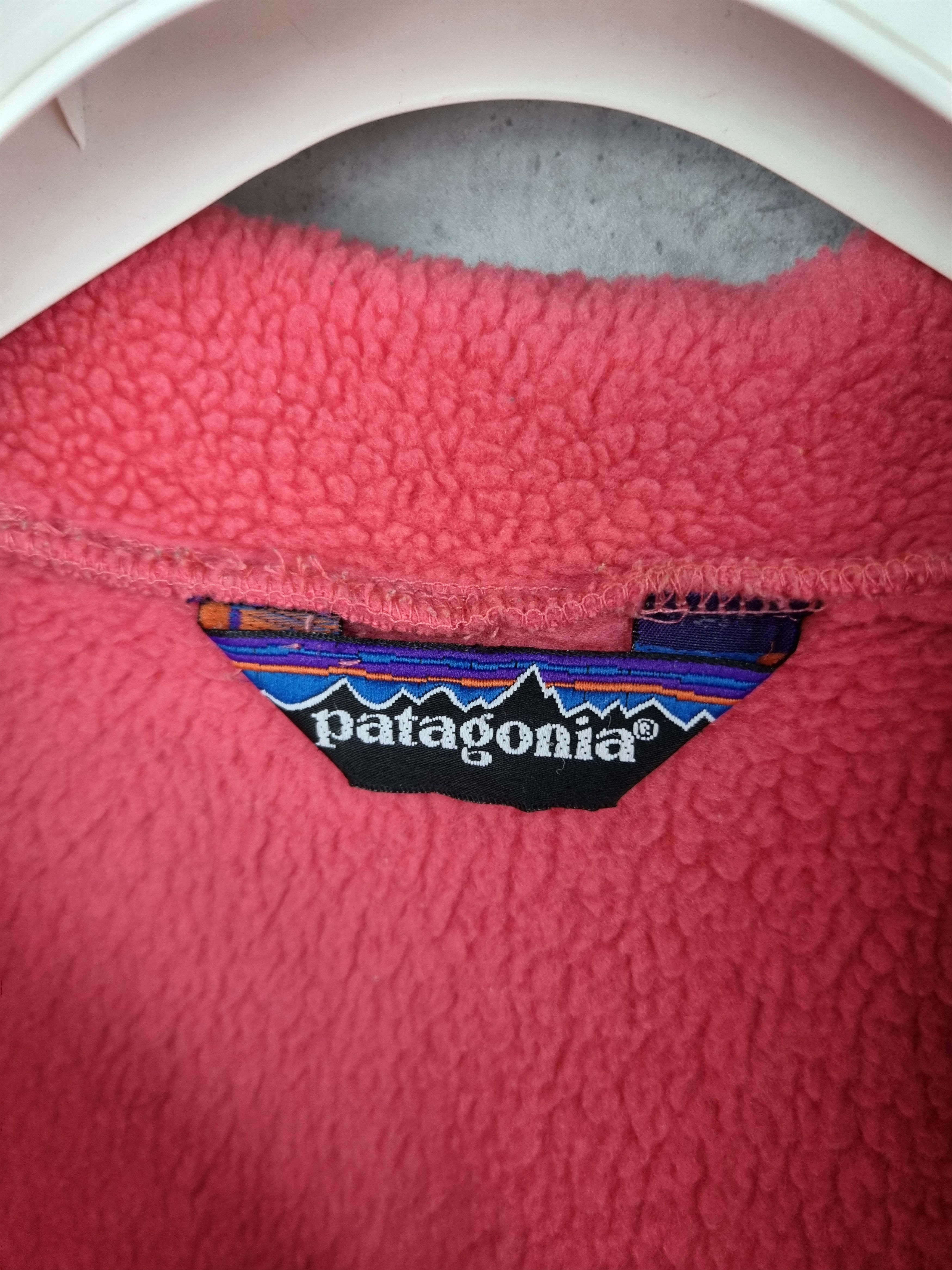 Patagonia × Vintage 90s Rare Patagonia Pink Soft Fleece Pullover Size L / US 10 / IT 46 - 6 Thumbnail