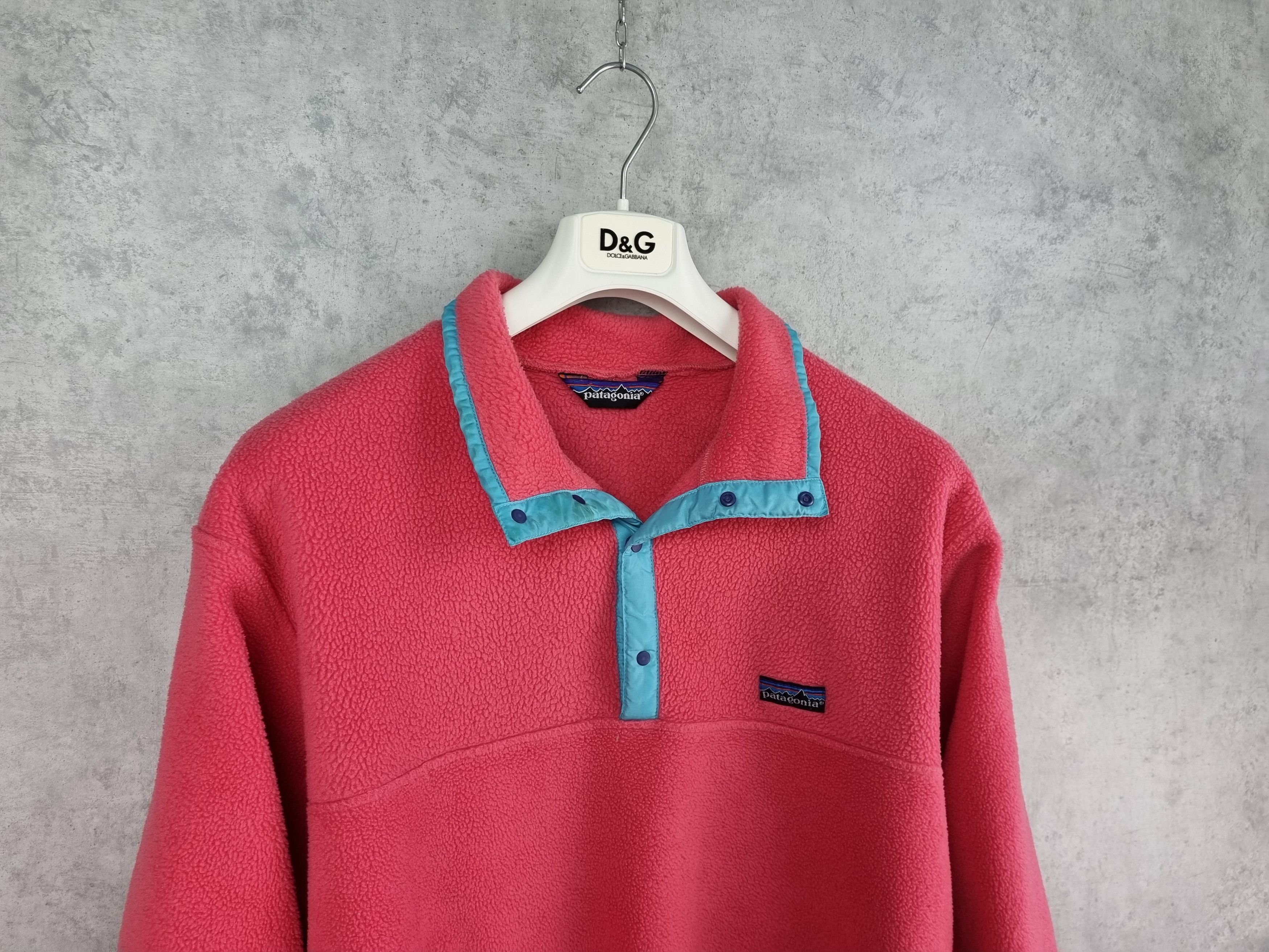 Patagonia × Vintage 90s Rare Patagonia Pink Soft Fleece Pullover Size L / US 10 / IT 46 - 1 Thumbnail