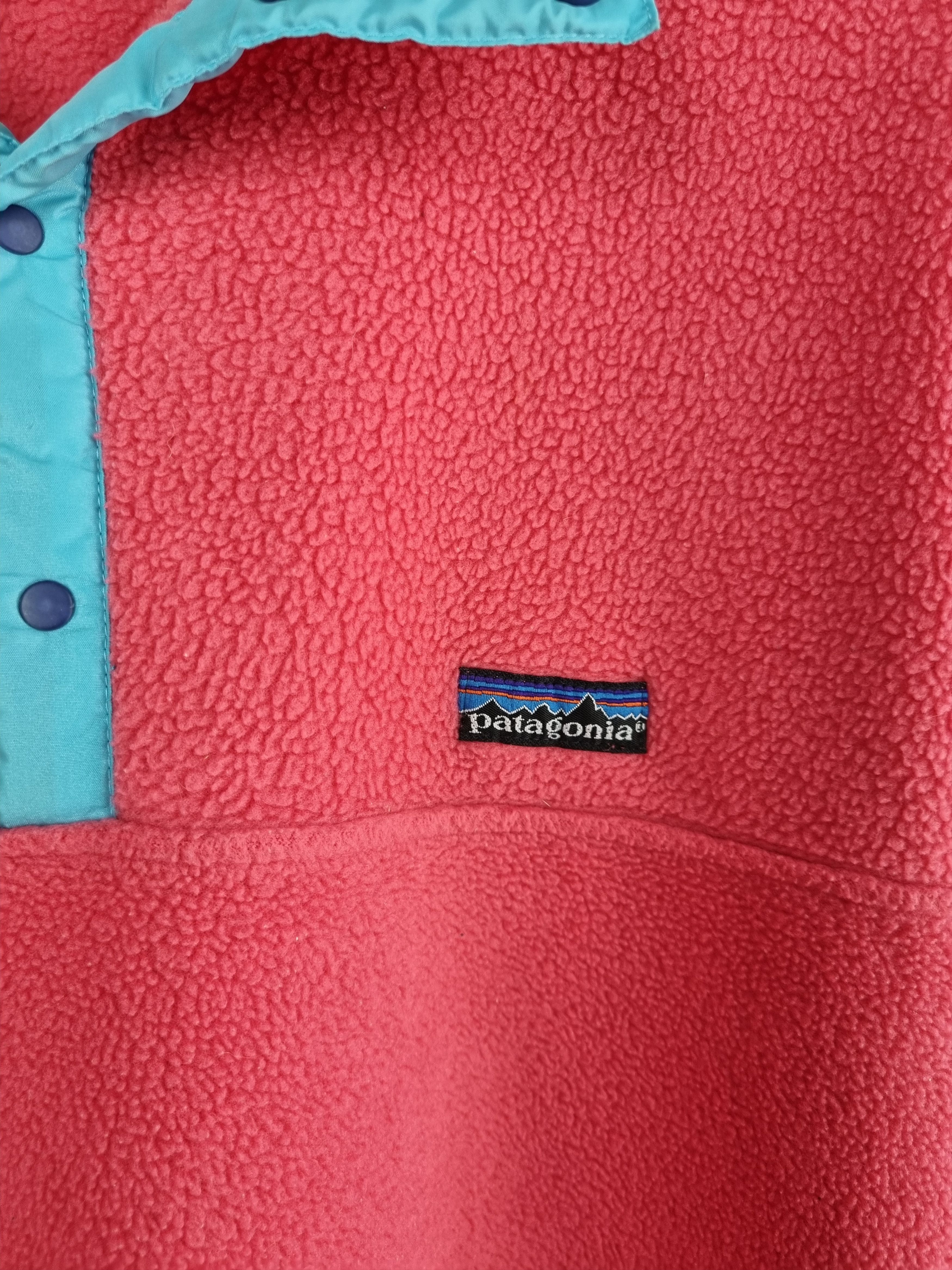 Patagonia × Vintage 90s Rare Patagonia Pink Soft Fleece Pullover Size L / US 10 / IT 46 - 7 Thumbnail