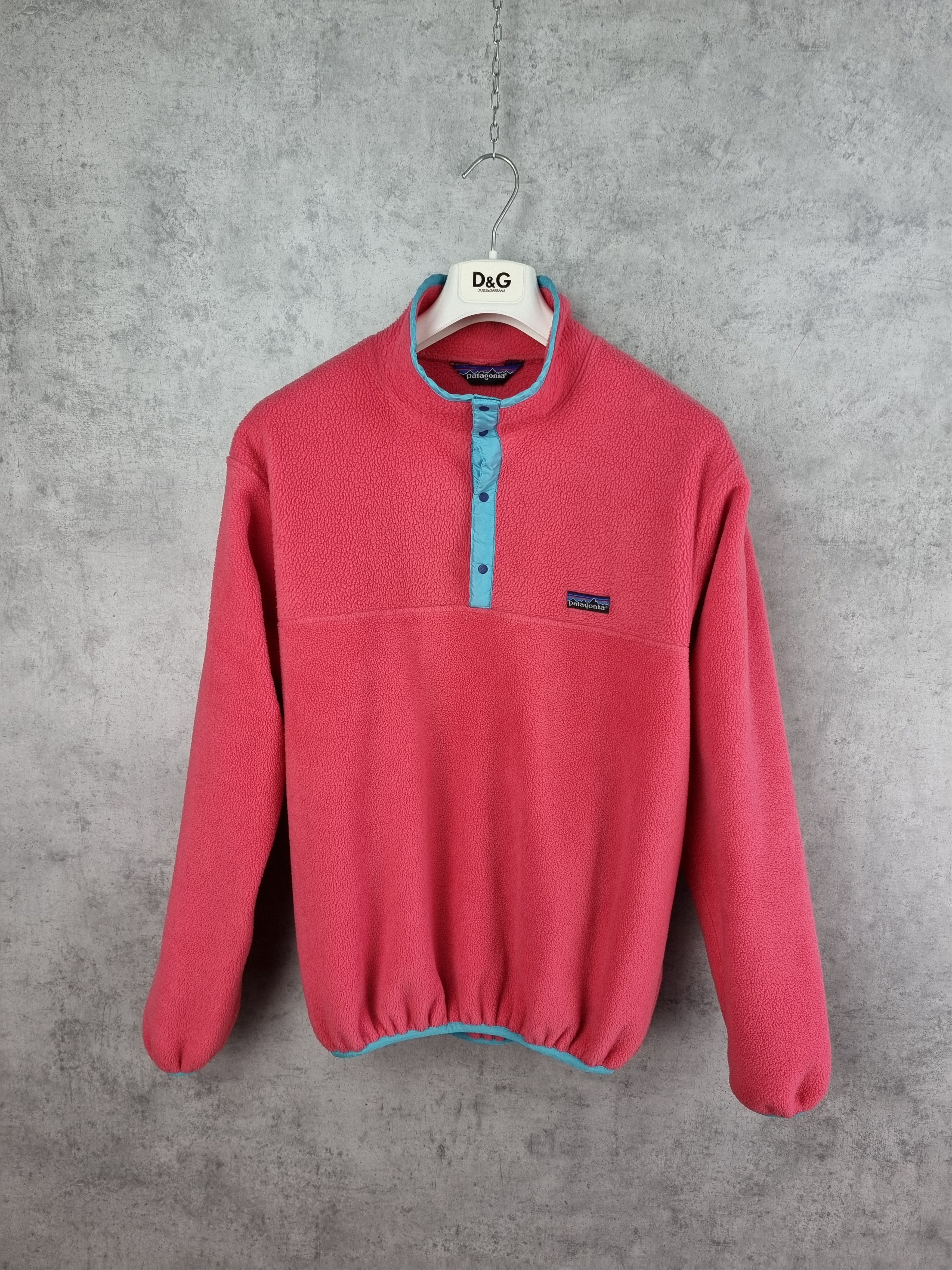 Patagonia × Vintage 90s Rare Patagonia Pink Soft Fleece Pullover Size L / US 10 / IT 46 - 2 Thumbnail