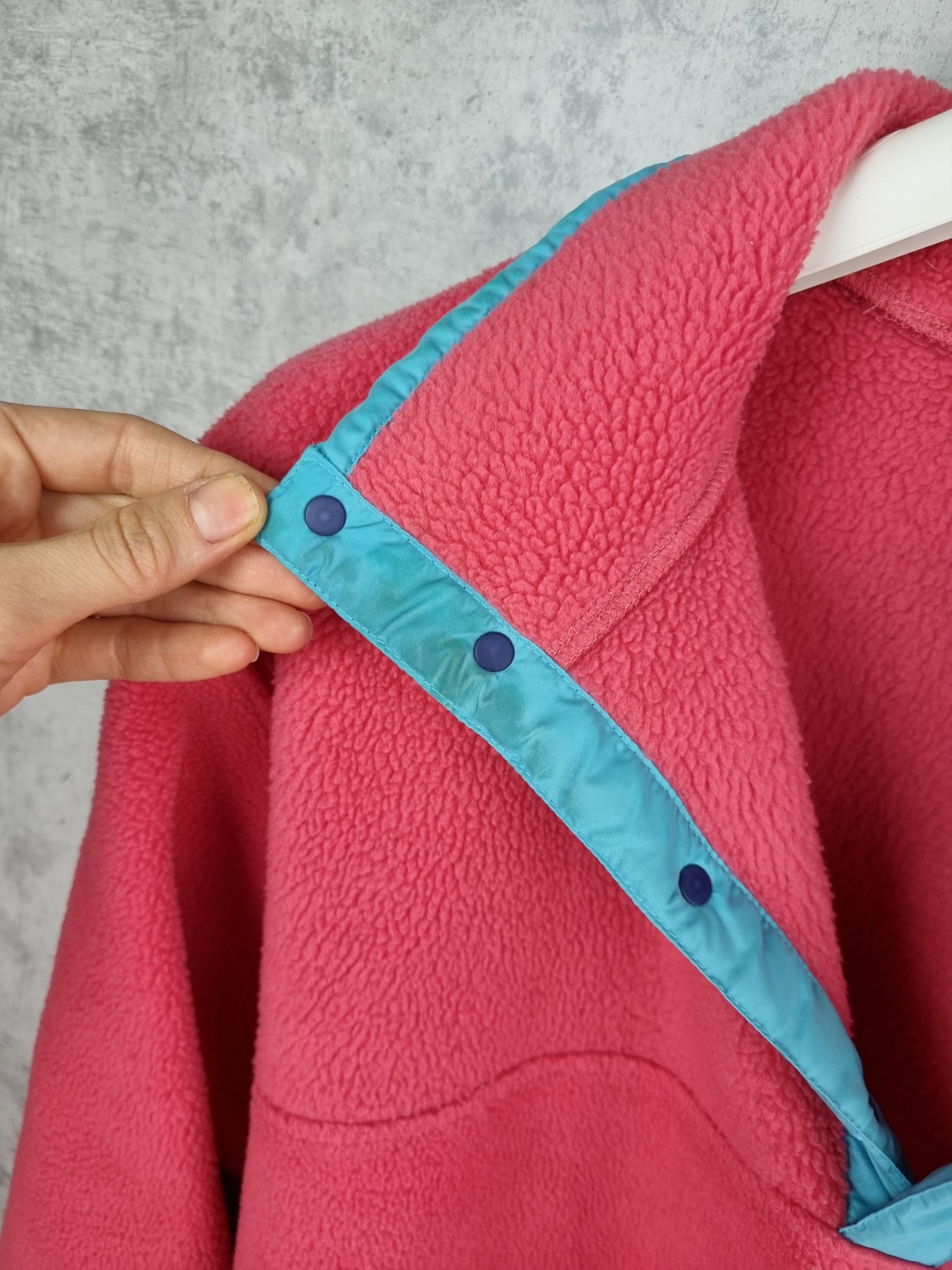 Patagonia × Vintage 90s Rare Patagonia Pink Soft Fleece Pullover Size L / US 10 / IT 46 - 12 Thumbnail