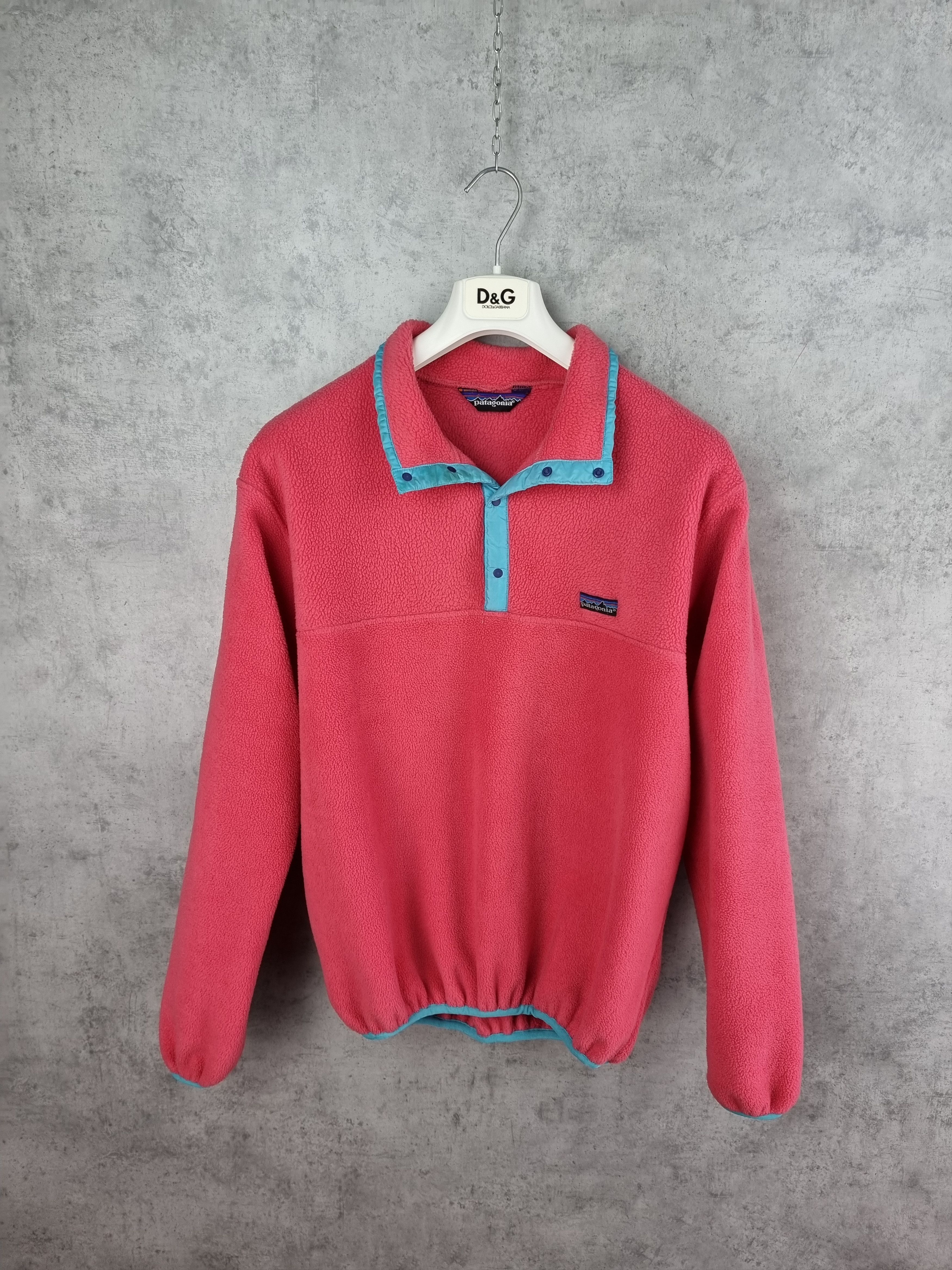 Patagonia × Vintage 90s Rare Patagonia Pink Soft Fleece Pullover Size L / US 10 / IT 46 - 4 Thumbnail
