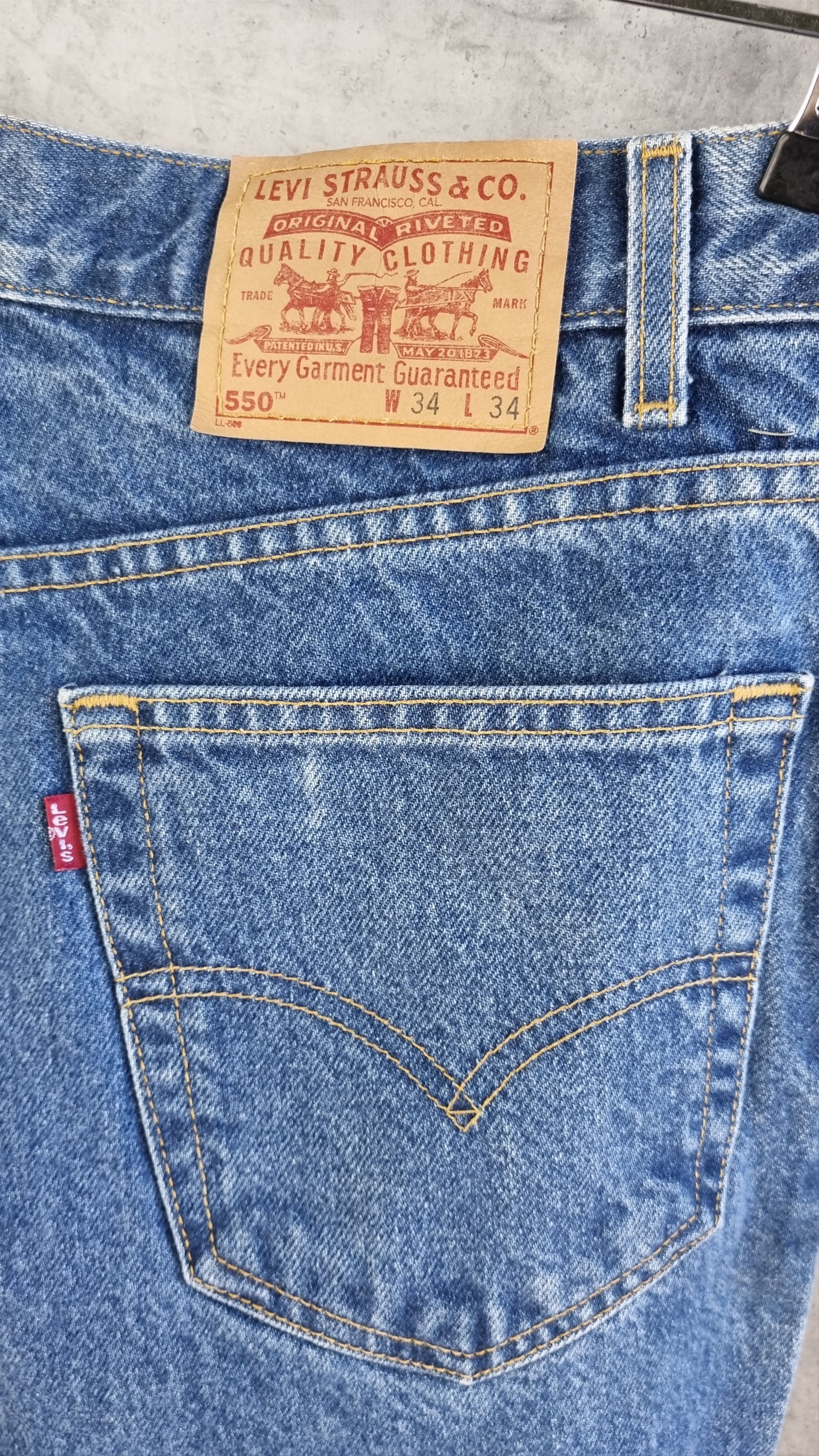 Levi's × Levi's Vintage Clothing 80s LEVIS 550 Made in USA Denim Jeans Chrome hearts Style Size US 33 - 8 Thumbnail