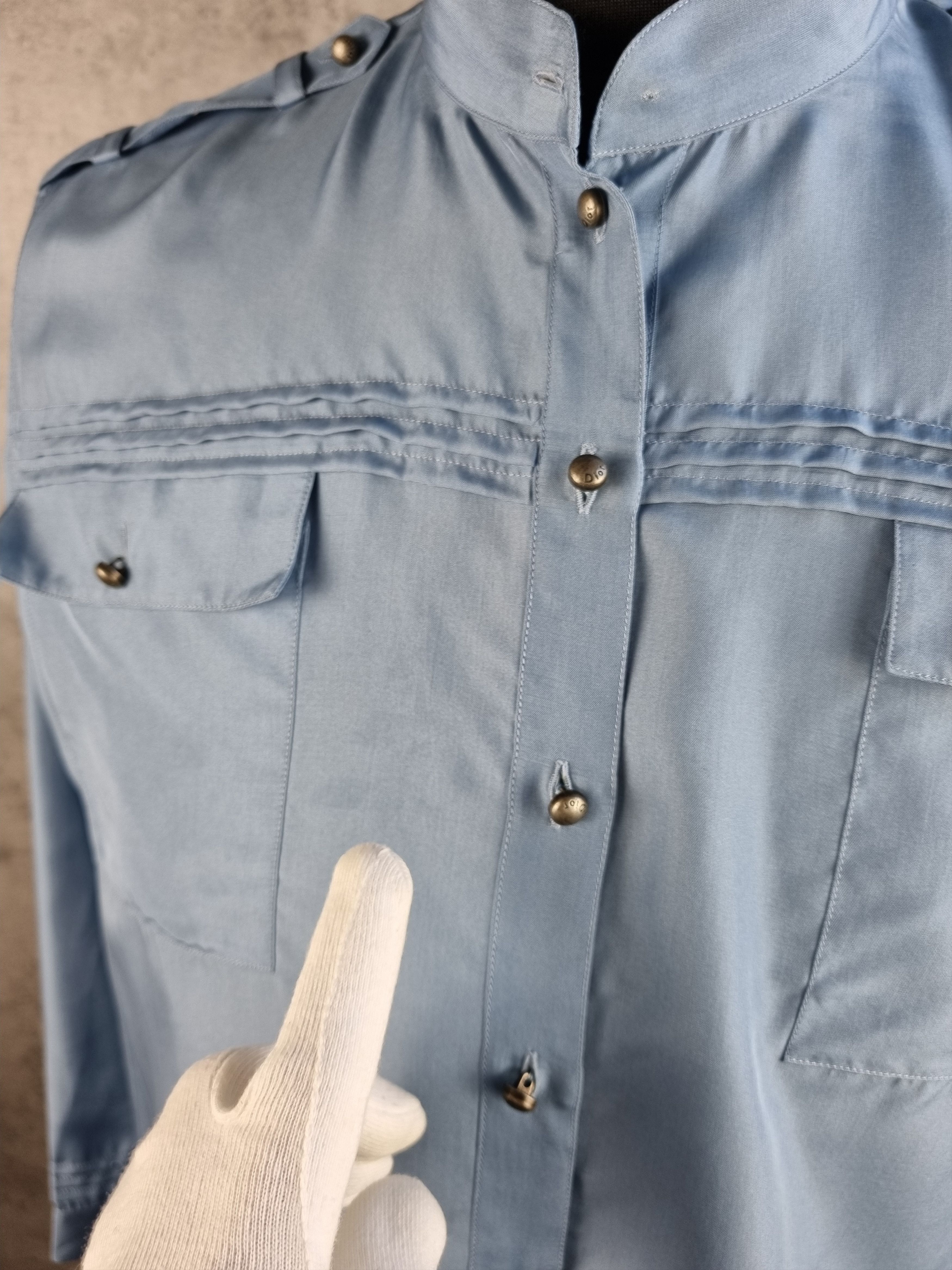 Christian Dior Monsieur × Vintage 90s Christian Dior Silk Vintage Luxury Shirt Size M / US 6-8 / IT 42-44 - 15 Thumbnail