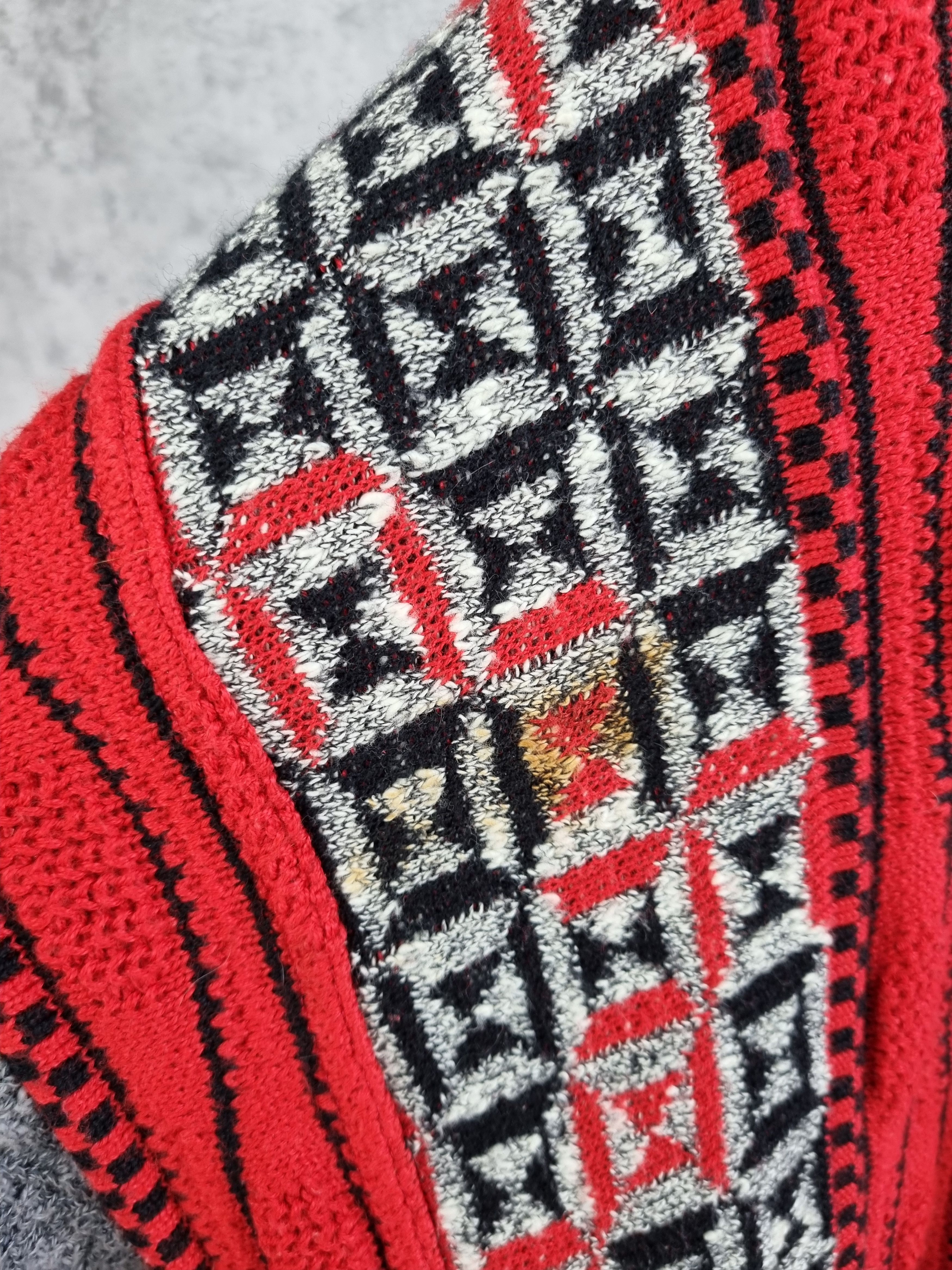 Vintage 90s Coogi Style Cable Knitted V neck Sweater Cardigan Size US L / EU 52-54 / 3 - 7 Thumbnail