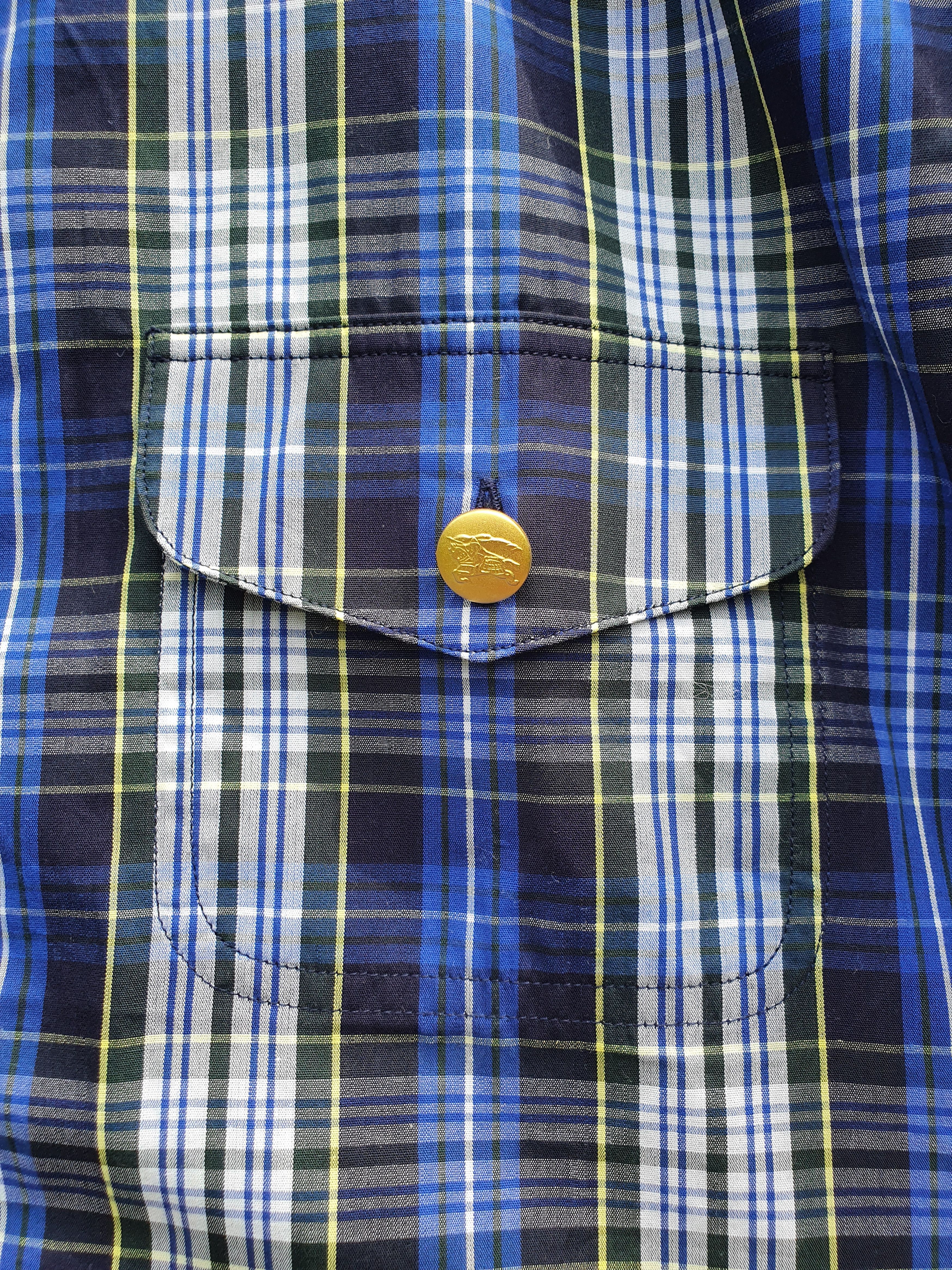 Vintage 80s Burberrys Plaid Nova Check Gold Buttons Shirt Size US M / EU 48-50 / 2 - 16 Thumbnail